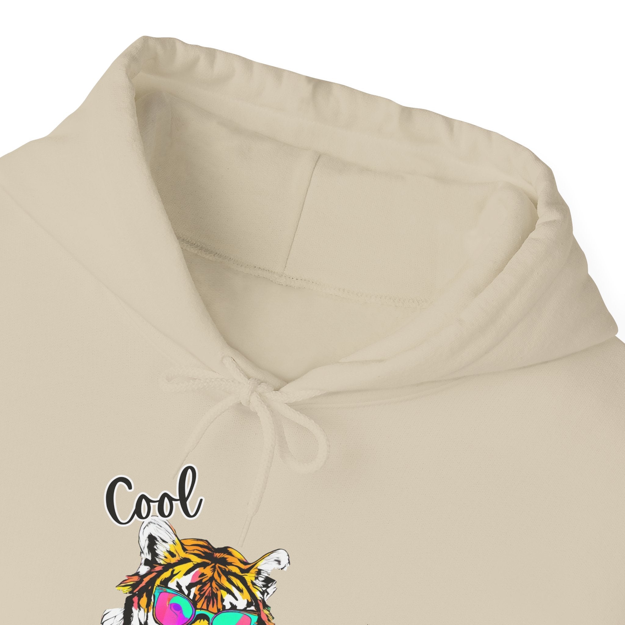 Cool Cat Hoodie — Colorful Sunglasses Tiger Graphic Sweatshirt