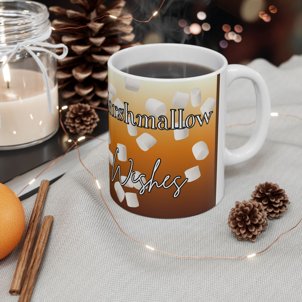 Hot Cocoa & Marshmallows Ceramic Mug — Cozy Winter Coffee Cup (11oz/15oz)