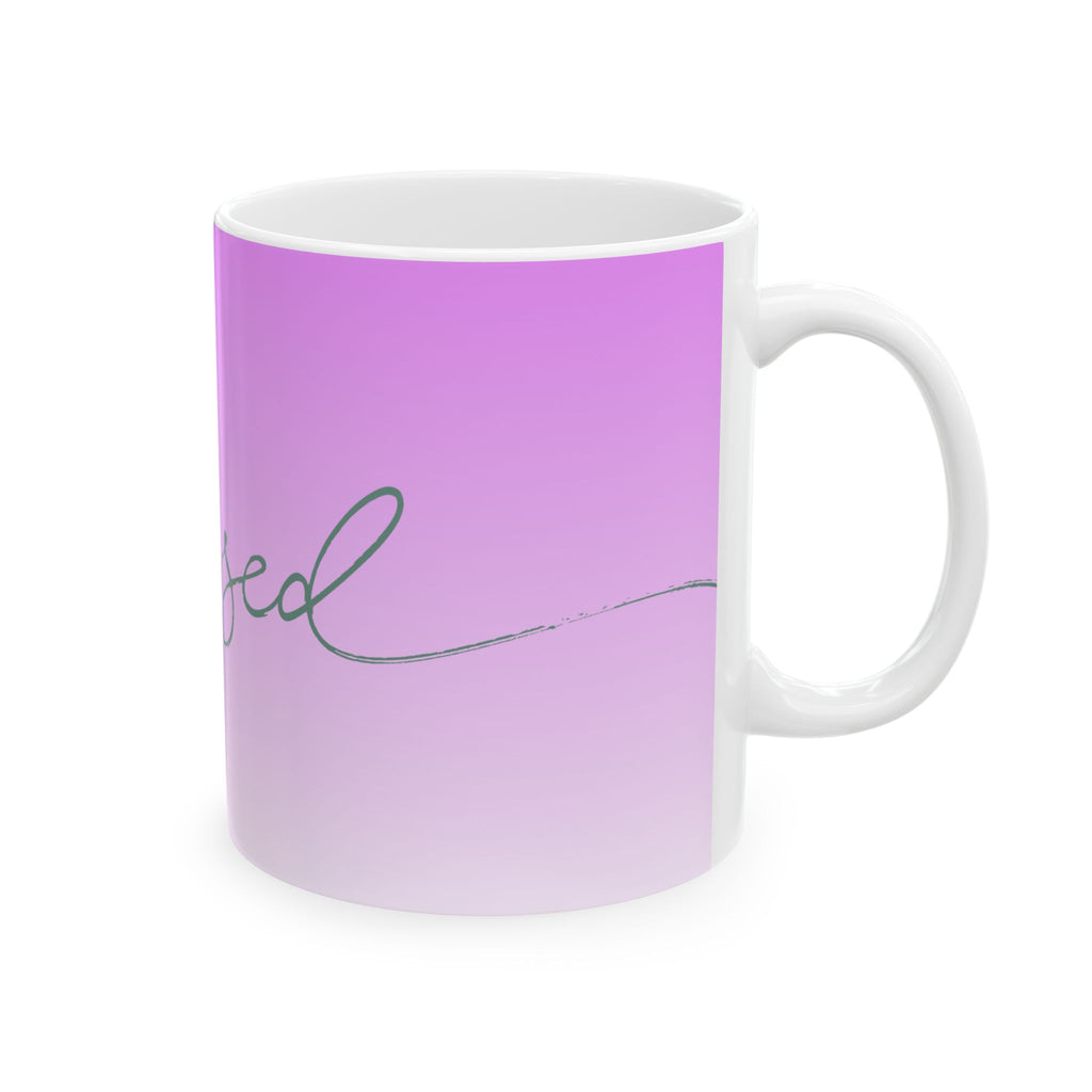 Blessed Ombre Ceramic Mug — Inspirational Pink Gradient Coffee Cup (11oz & 15oz)
