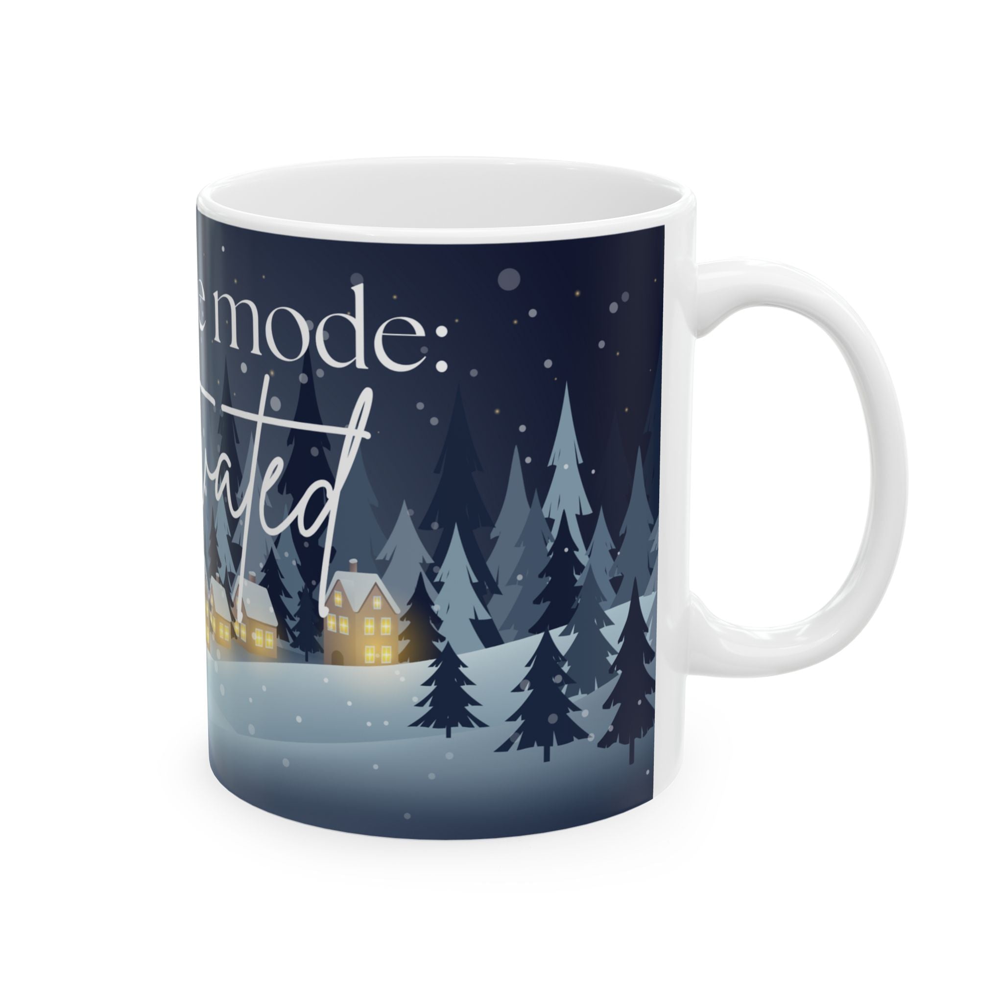 Ceramic Mug — "Hibernate Mode Activated" Winter Night Coffee Cup