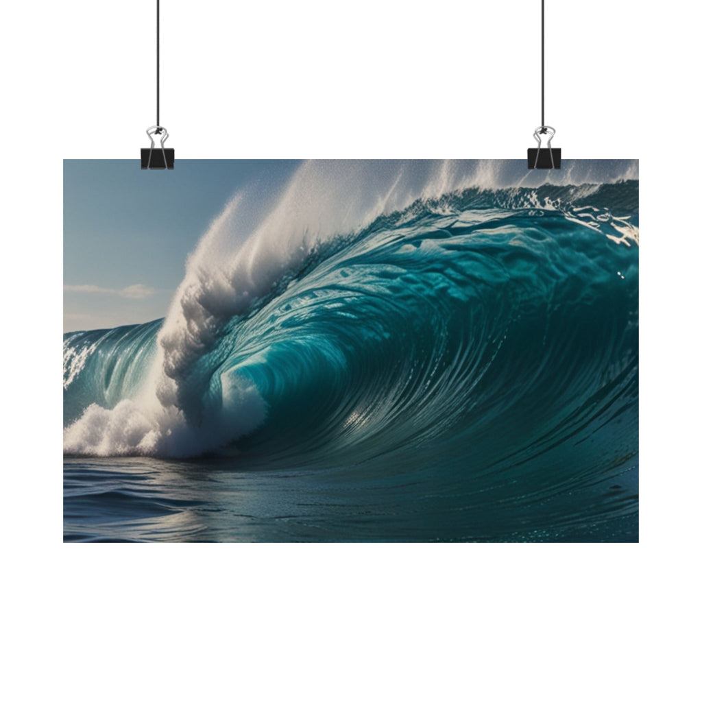 Satin Poster — Ocean Wave Photography Wall Art (300gsm)
