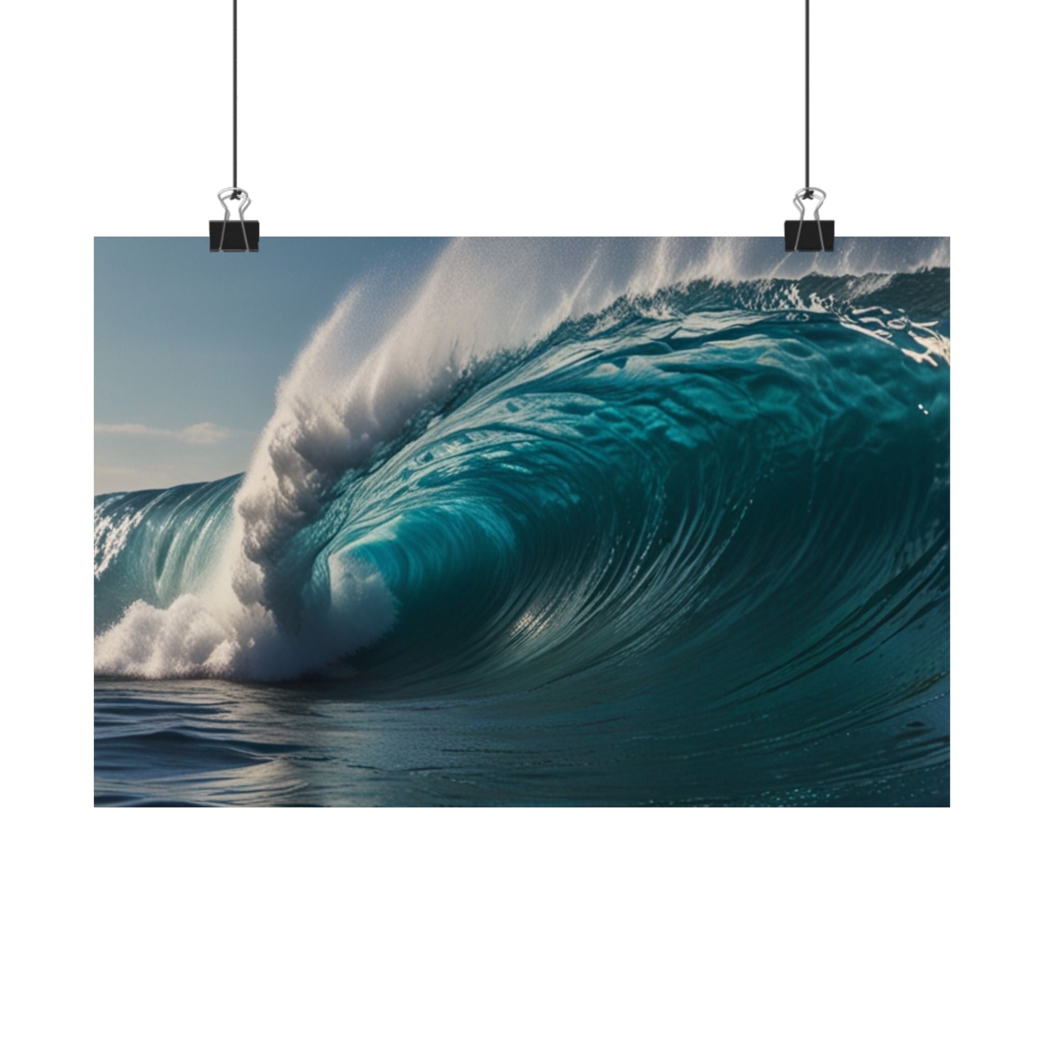Satin Poster — Ocean Wave Photography Wall Art (300gsm)