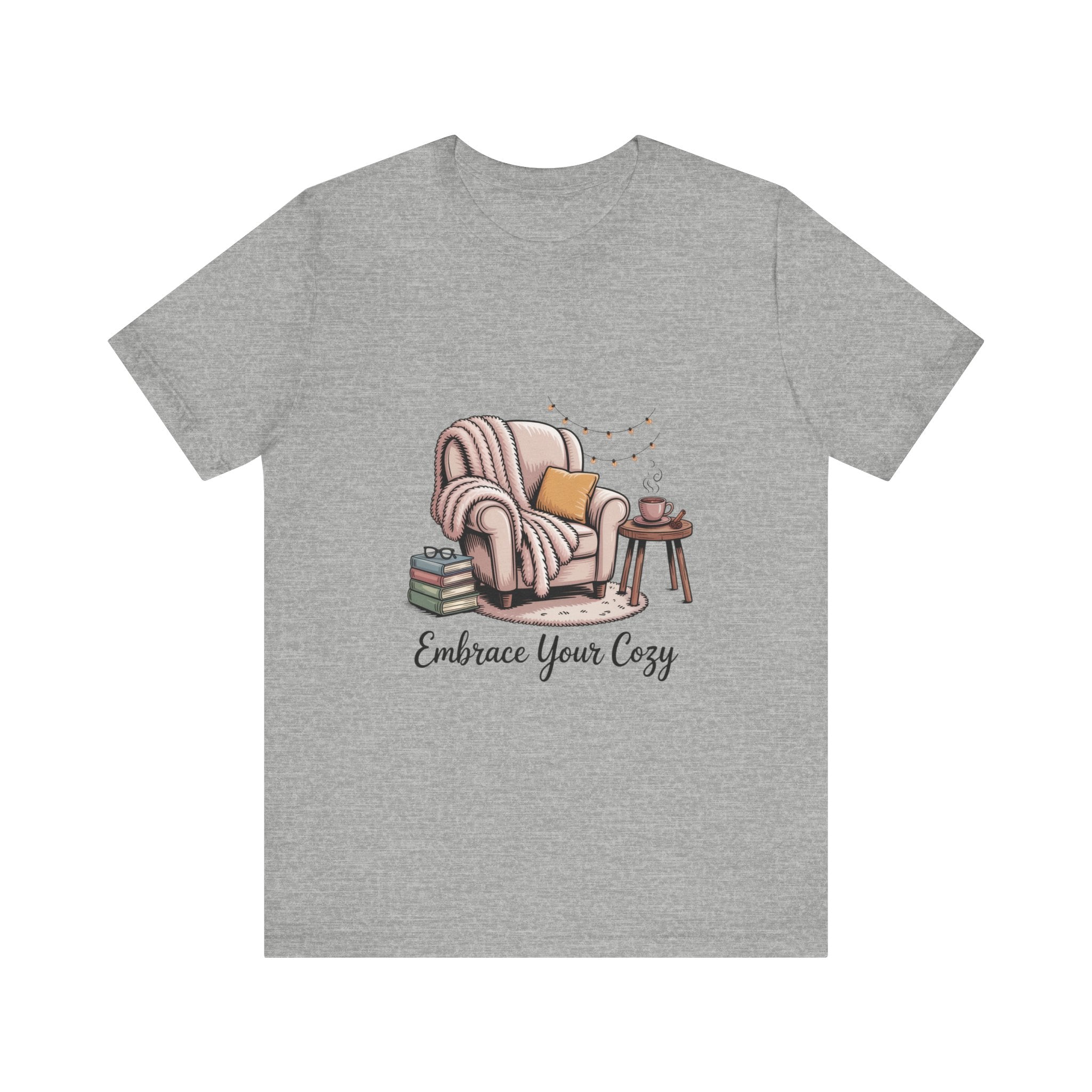 Cozy Reading Tee — "Embrace Your Cozy" Armchair Graphic T‑Shirt