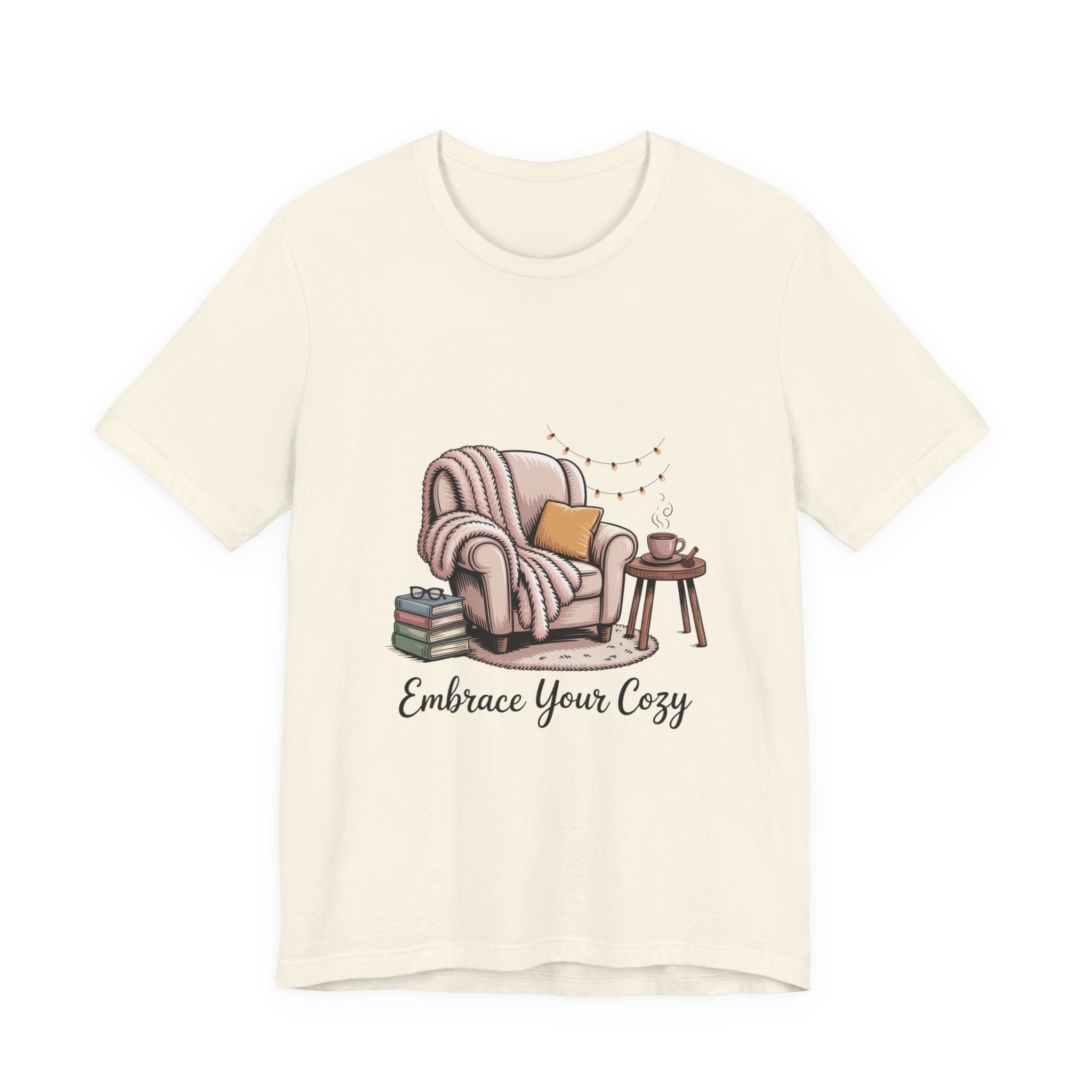 Cozy Reading Tee — "Embrace Your Cozy" Armchair Graphic T‑Shirt