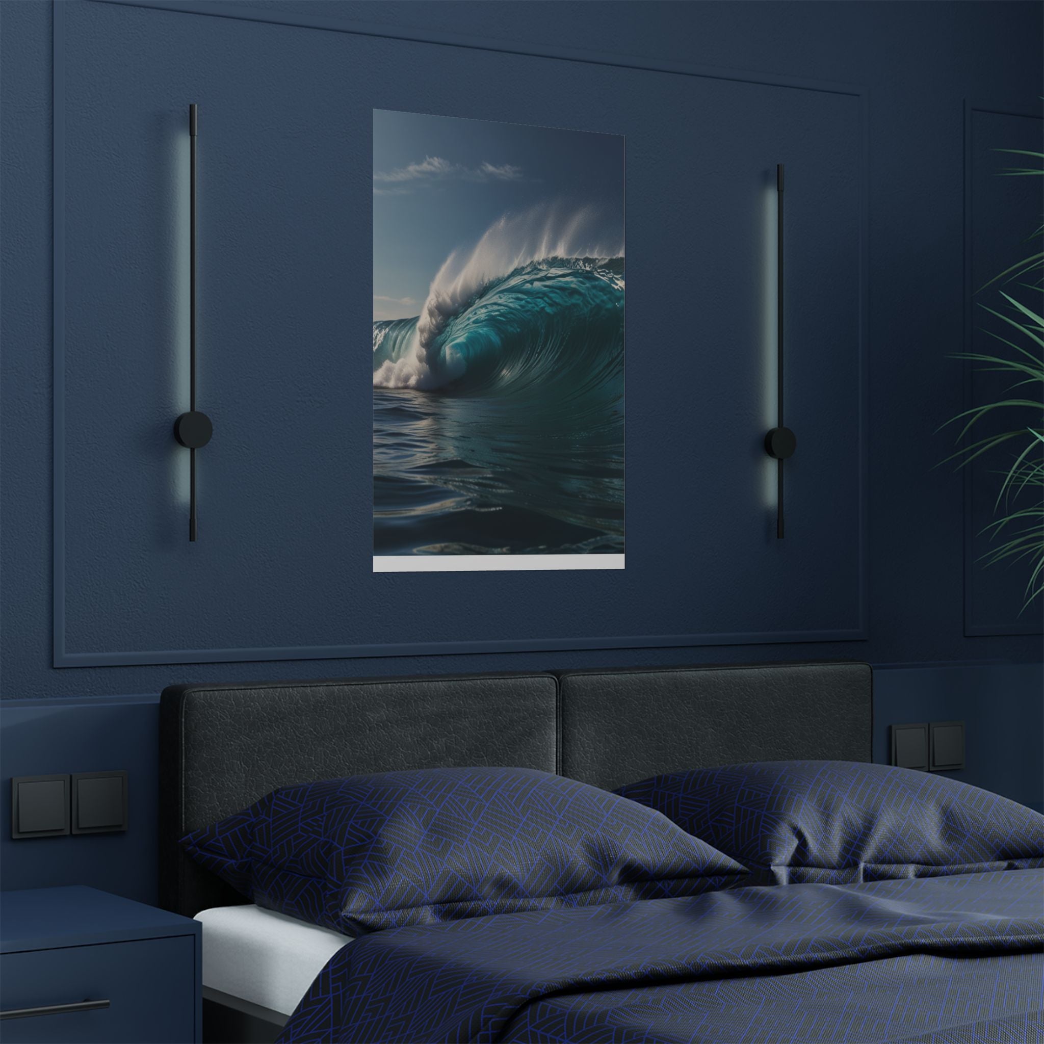 Satin Poster — Ocean Wave Photography Wall Art (300gsm)