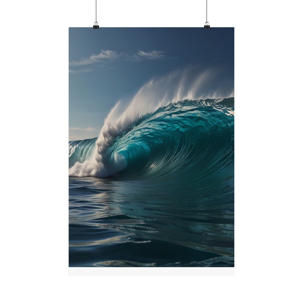 Satin Poster — Ocean Wave Photography Wall Art (300gsm)