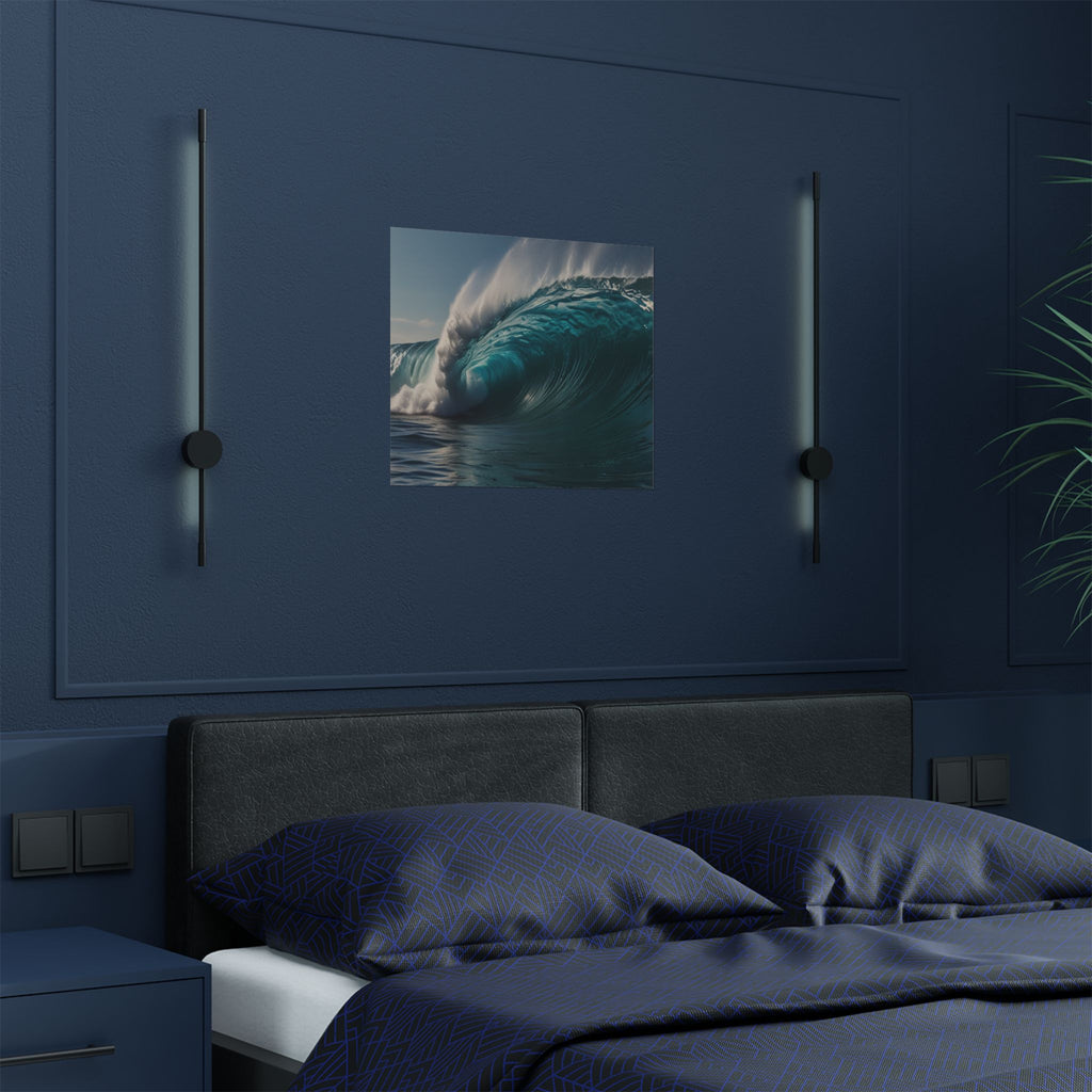 Satin Poster — Ocean Wave Photography Wall Art (300gsm)