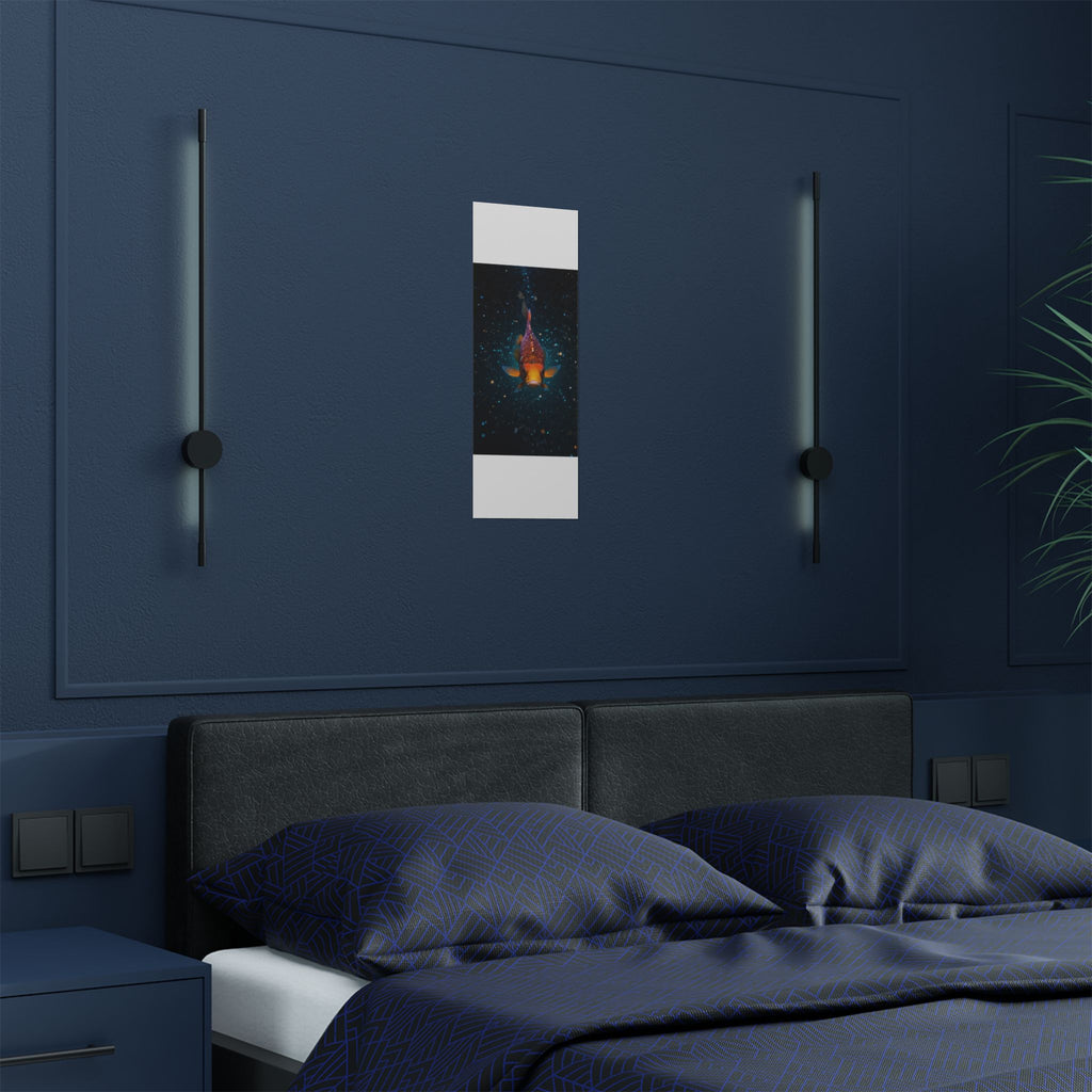 Koi Fish Satin Poster — Vibrant Underwater Galaxy Wall Art (300gsm)