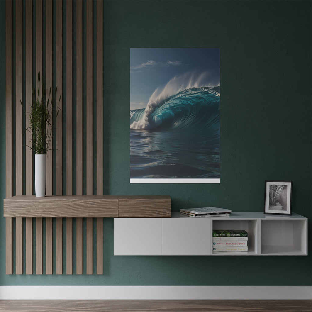 Satin Poster — Ocean Wave Photography Wall Art (300gsm)