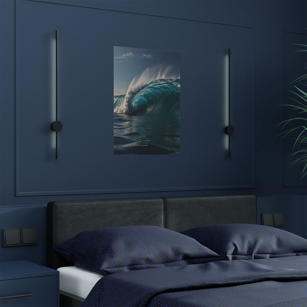 Satin Poster — Ocean Wave Photography Wall Art (300gsm)