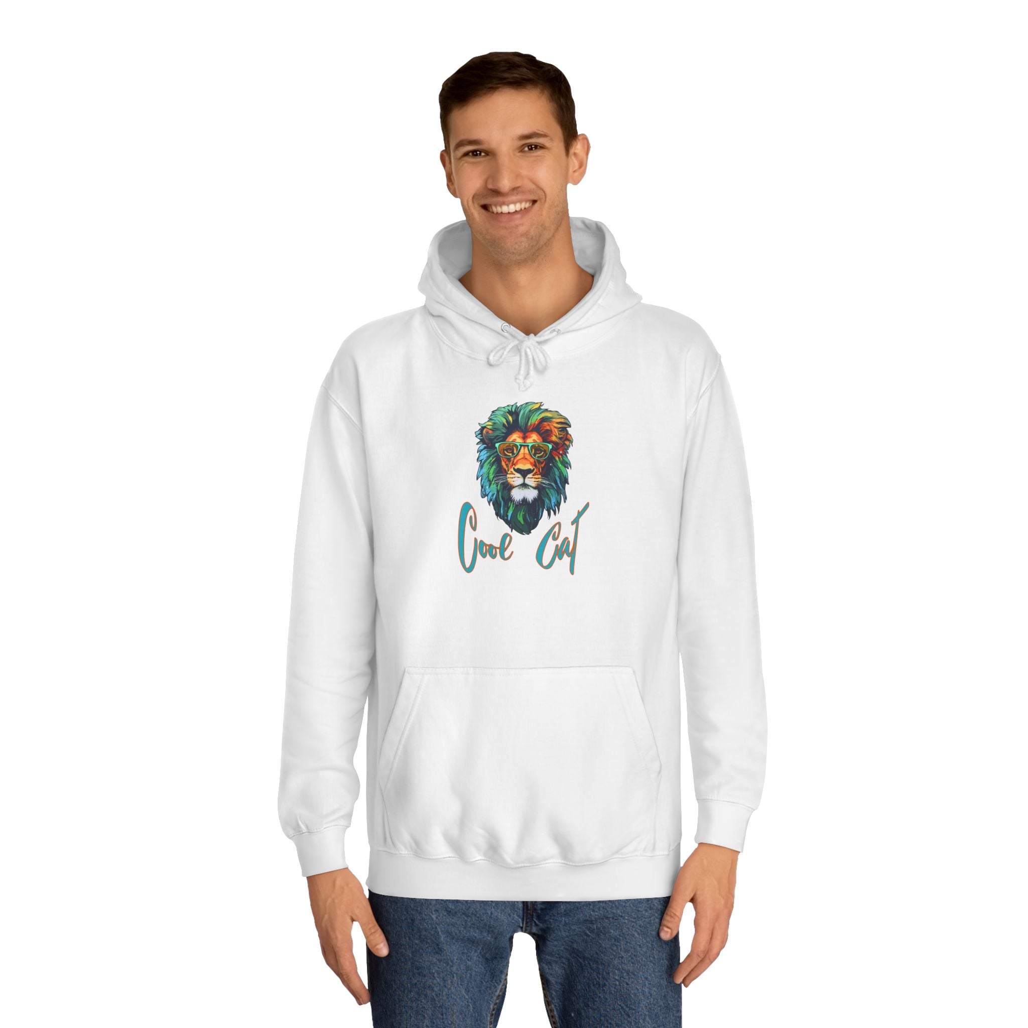 Lion Art Hoodie - 'Just Chill' Watercolor Lion Graphic Pullover