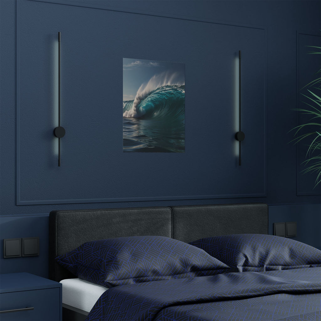 Satin Poster — Ocean Wave Photography Wall Art (300gsm)