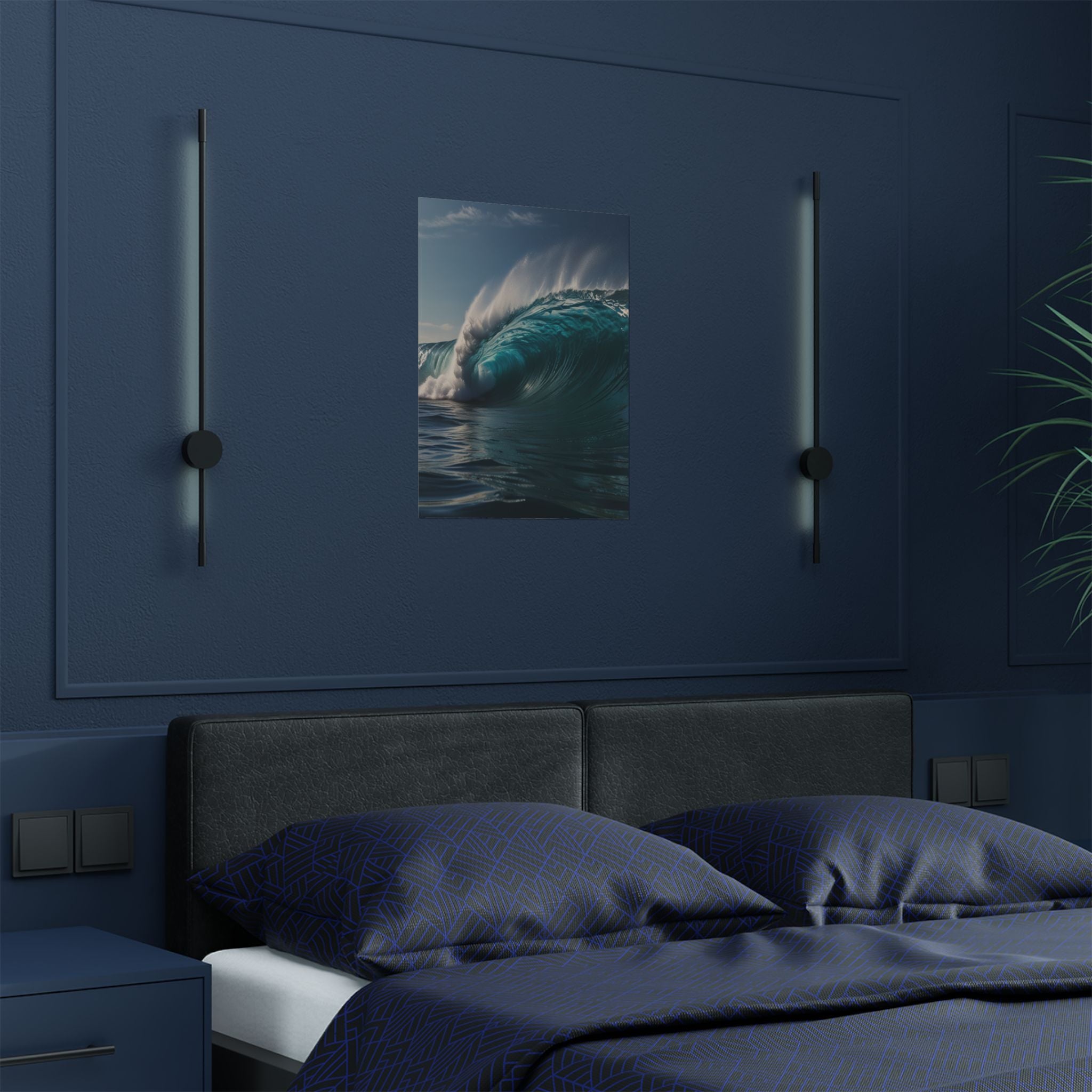 Satin Poster — Ocean Wave Photography Wall Art (300gsm)