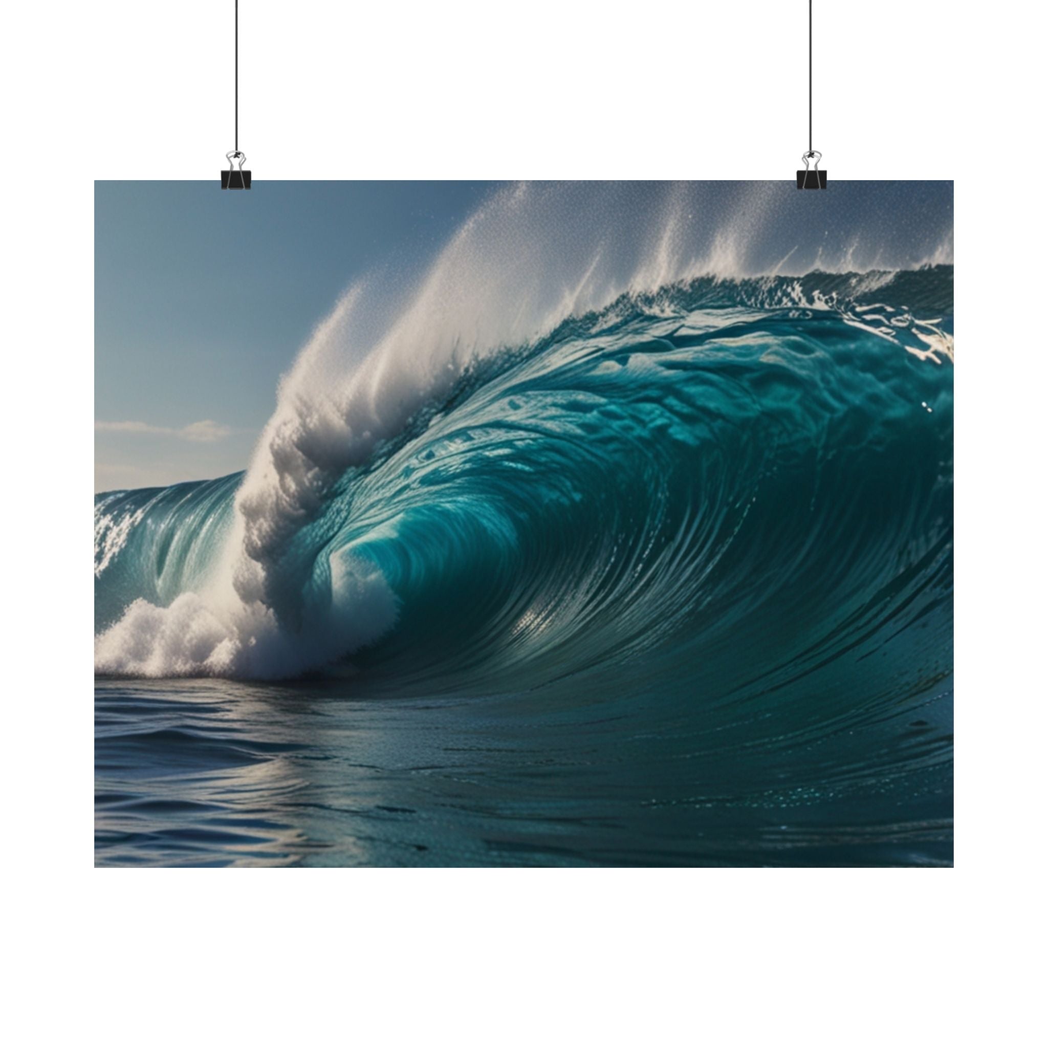 Satin Poster — Ocean Wave Photography Wall Art (300gsm)