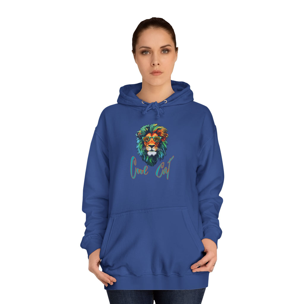 Lion Art Hoodie - 'Just Chill' Watercolor Lion Graphic Pullover