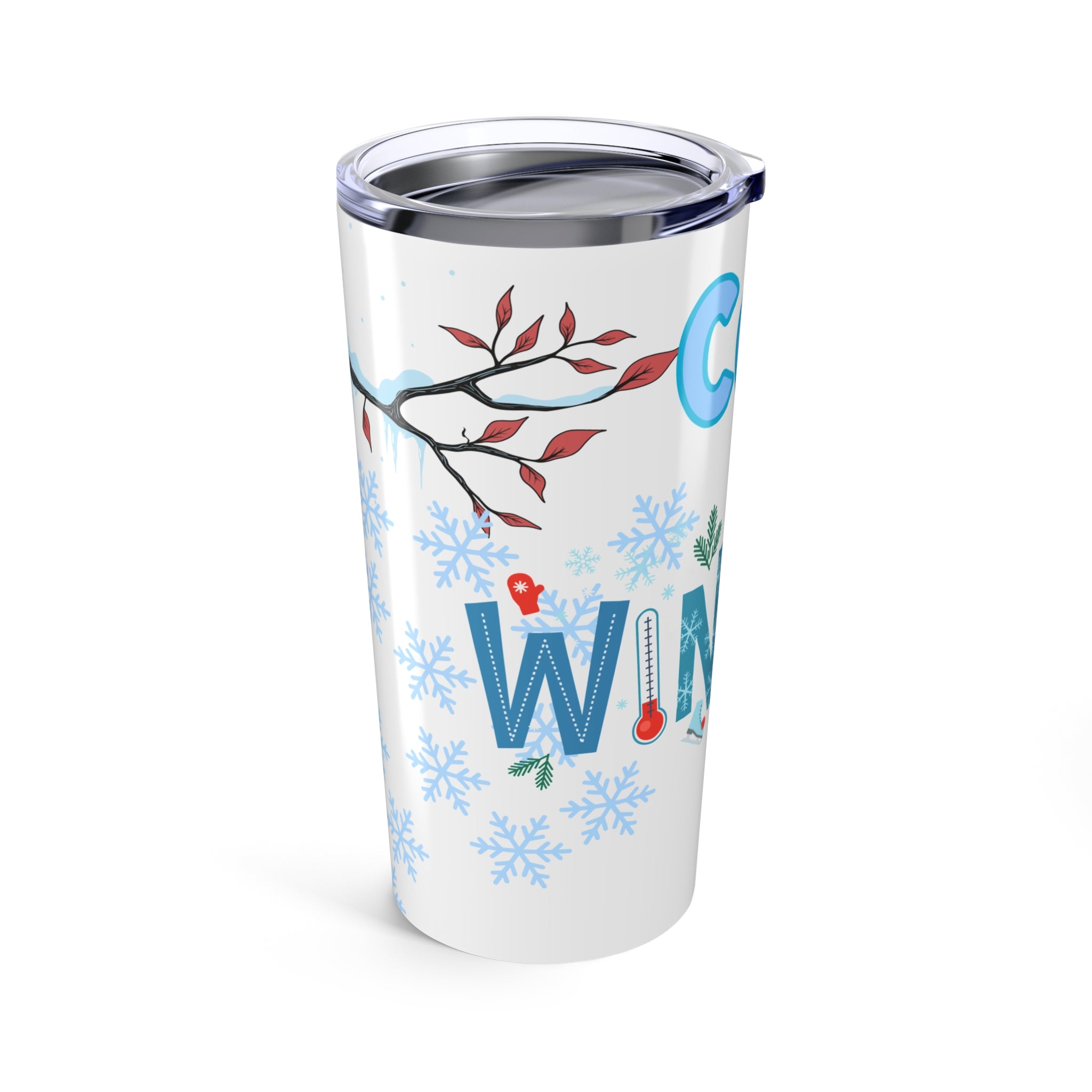 20oz Winter Cozy Tumbler – 'Cozy Winter Vibes' Insulated Travel Cup