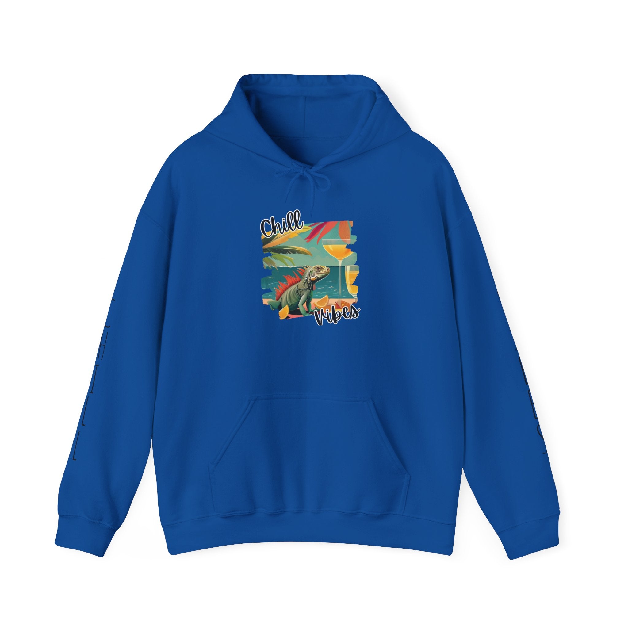 Chill Vibes Surf Hoodie – Retro Beach Graphic Hooded Sweatshirt