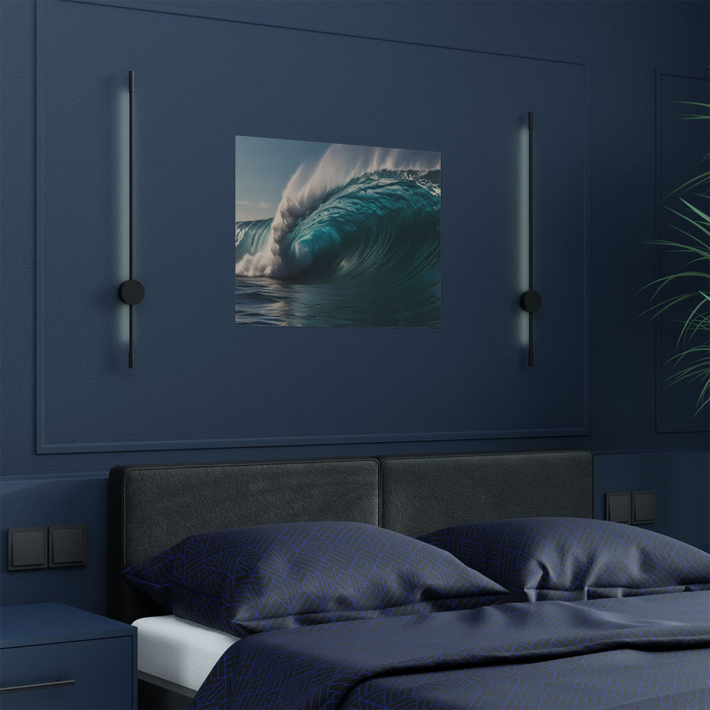 Satin Poster — Ocean Wave Photography Wall Art (300gsm)