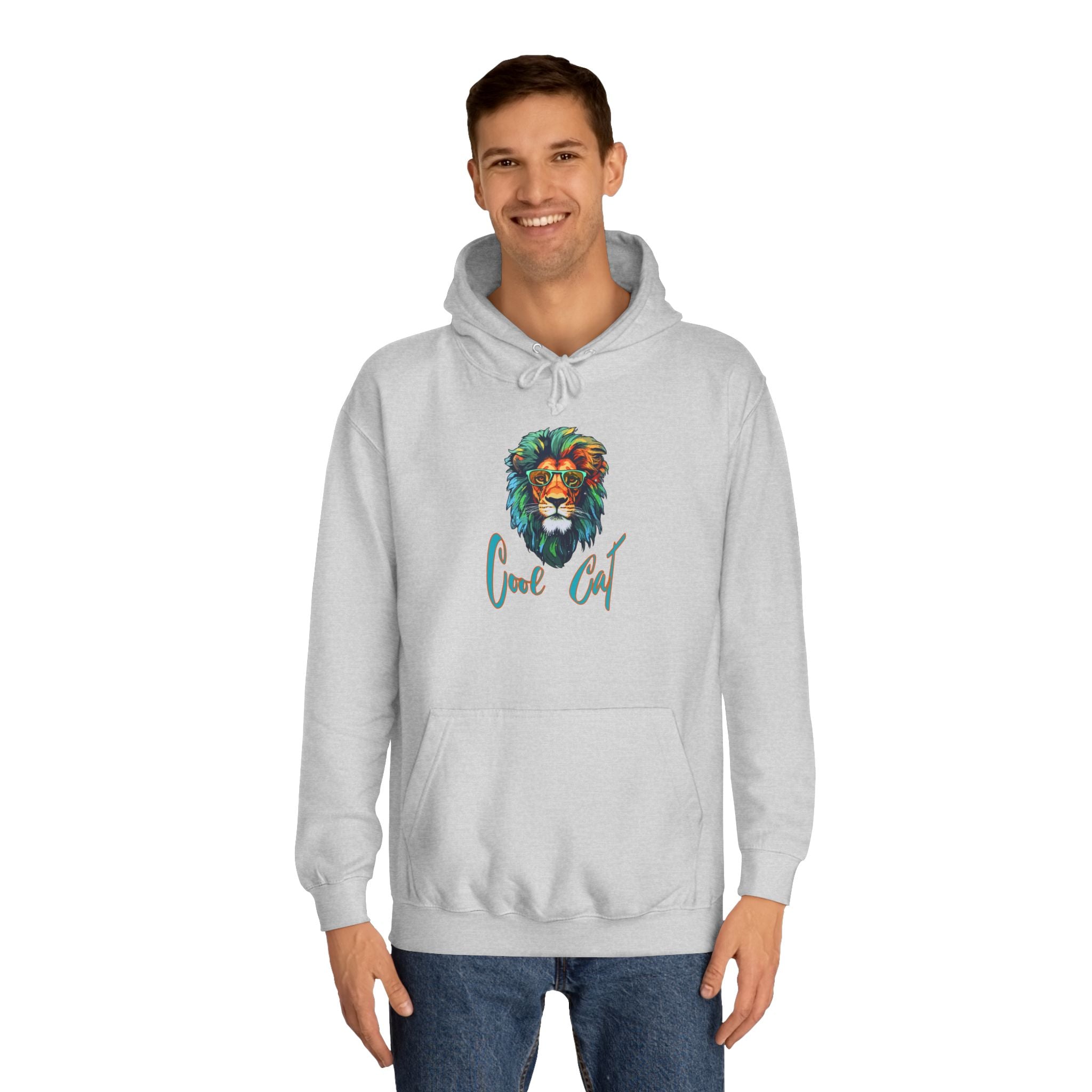 Lion Art Hoodie - 'Just Chill' Watercolor Lion Graphic Pullover
