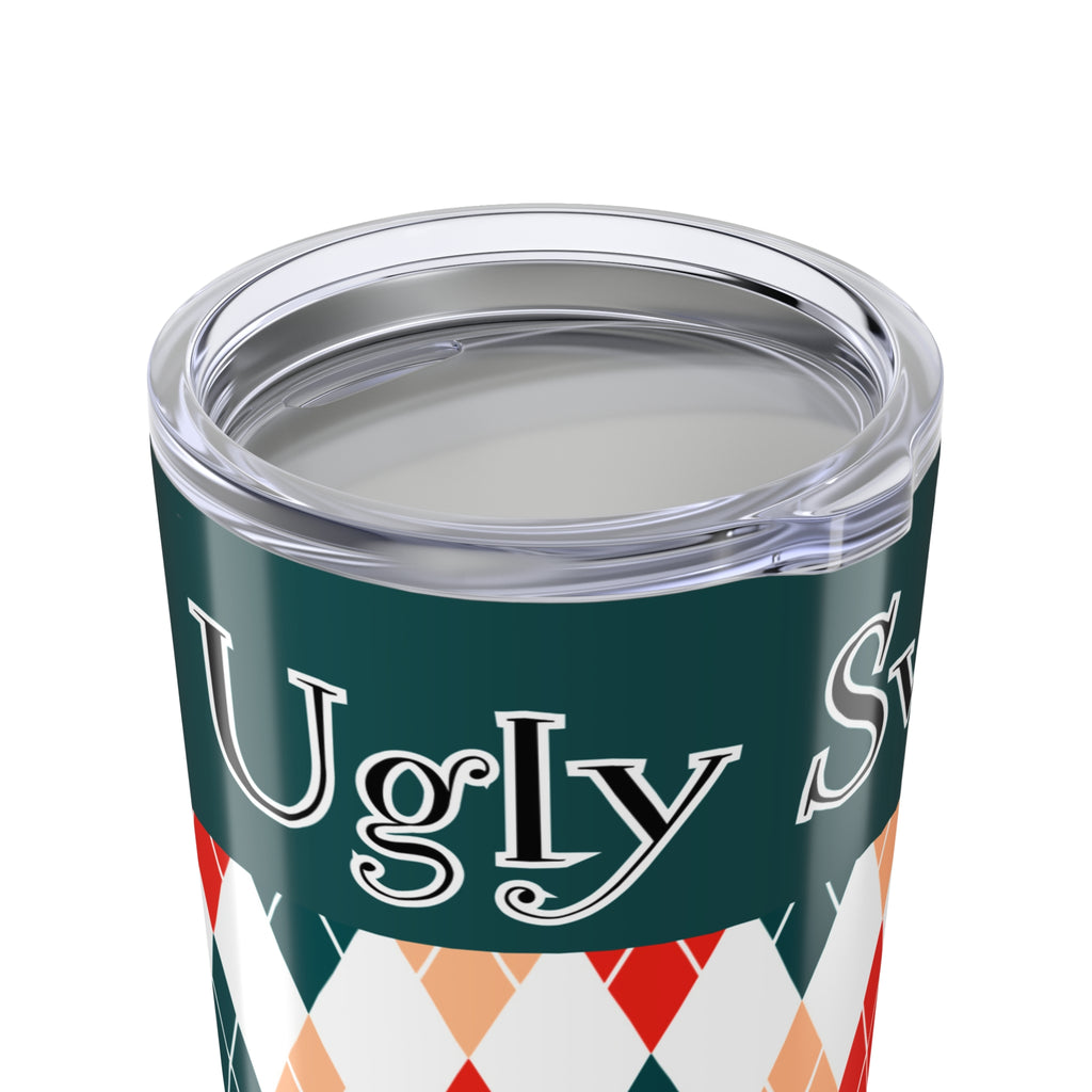 Copy of 20oz Holiday Knit Pattern Tumbler — Funny 'Ugly Sweater, No laundry' Travel Cup