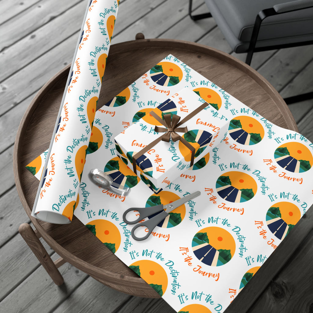 Gift Wrap Paper — 'It's Not the Destination, It's the Journey' Circular Sunshine Pattern