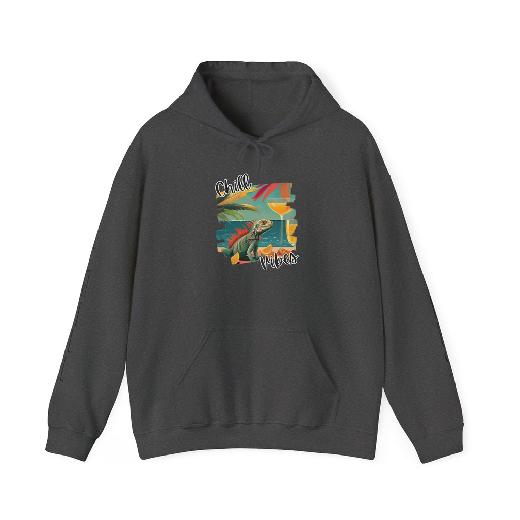Chill Vibes Surf Hoodie – Retro Beach Graphic Hooded Sweatshirt
