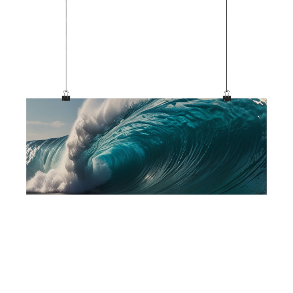 Satin Poster — Ocean Wave Photography Wall Art (300gsm)