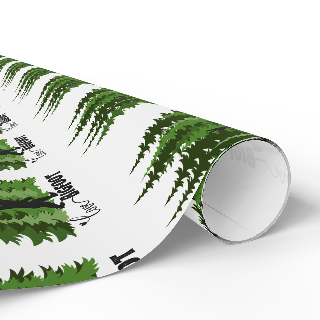 Bigfoot 'Love' Whispering Pines Wrapping Paper
