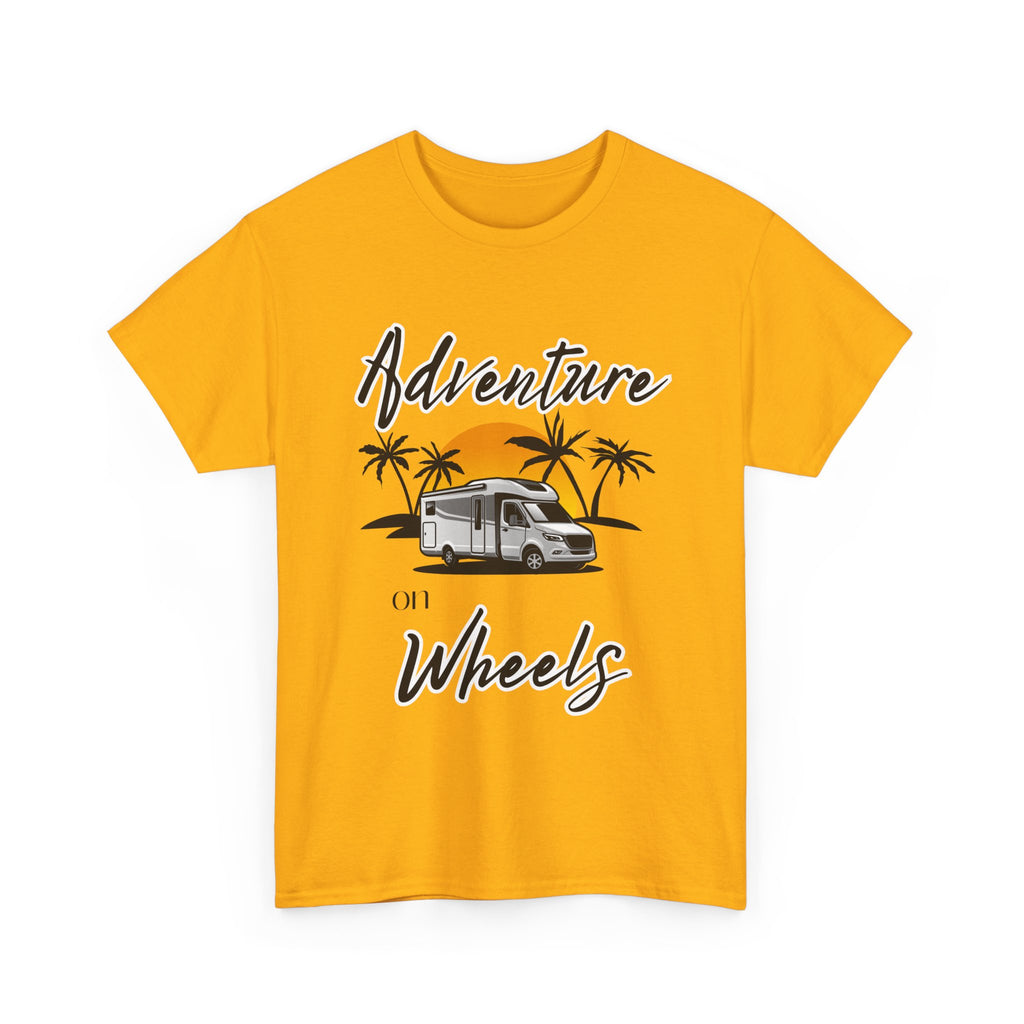 Adventure on Wheels RV T-shirt RV Gift Unisex Heavy Cotton Tee