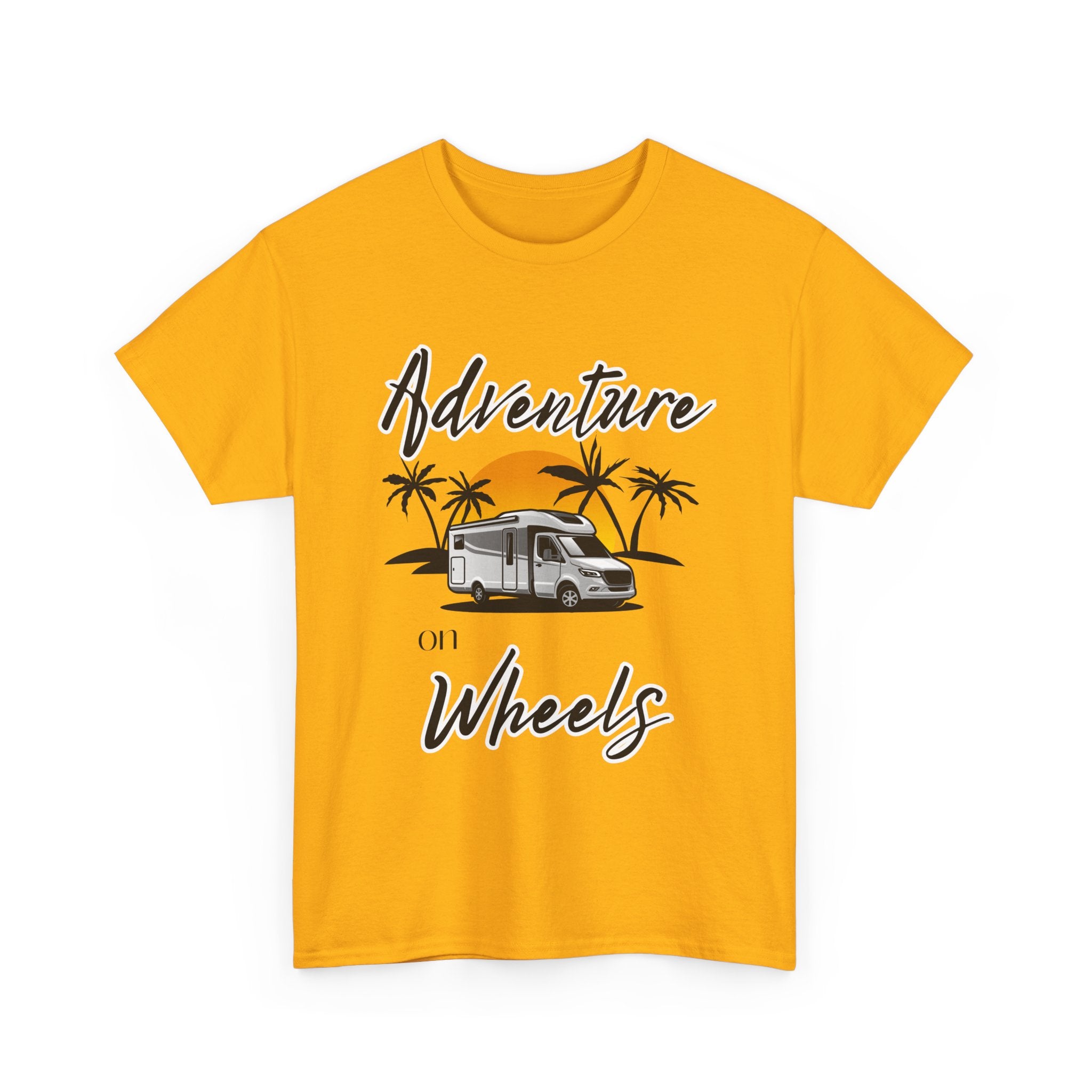 Adventure on Wheels RV T-shirt RV Gift Unisex Heavy Cotton Tee