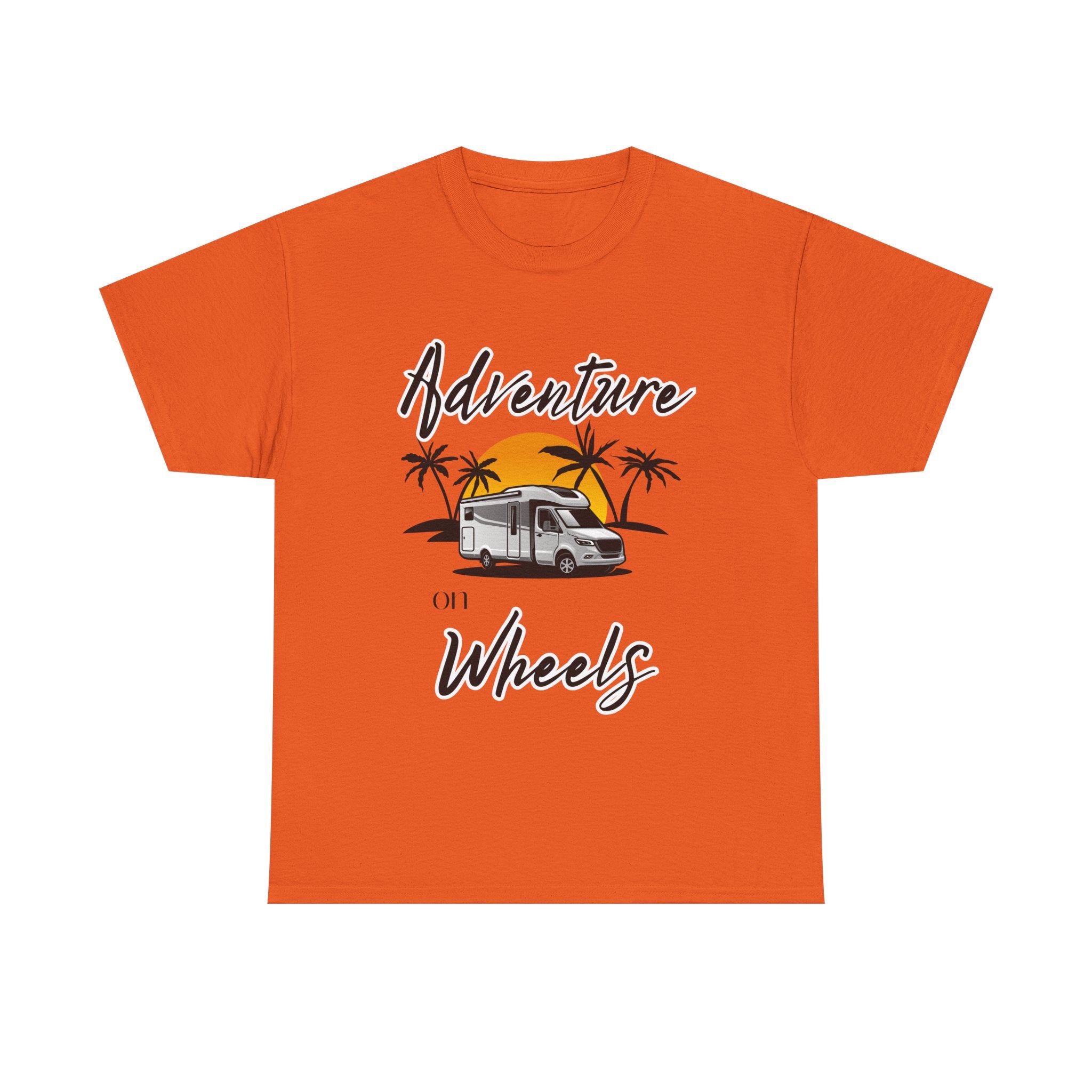 Adventure on Wheels RV T-shirt RV Gift Unisex Heavy Cotton Tee