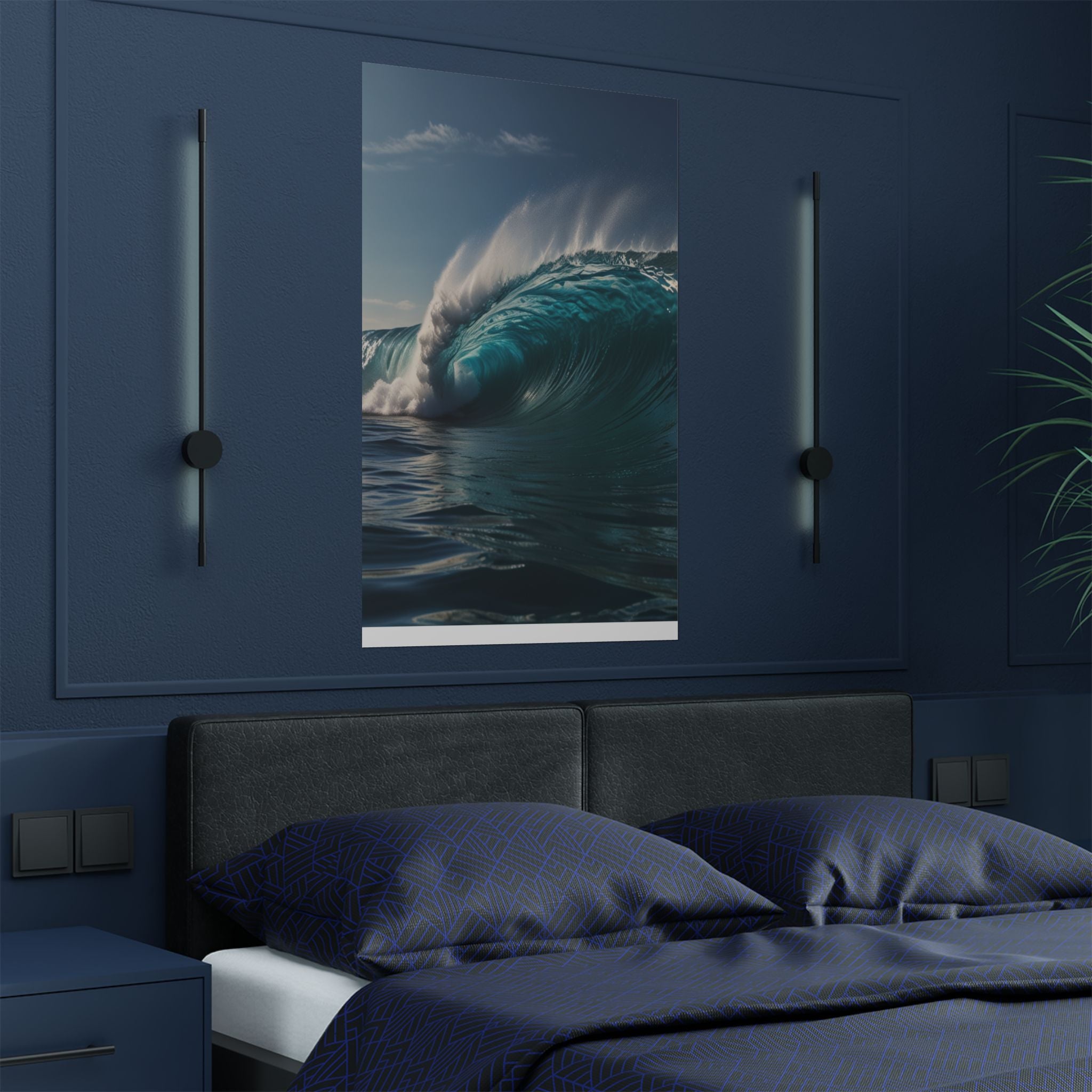 Satin Poster — Ocean Wave Photography Wall Art (300gsm)
