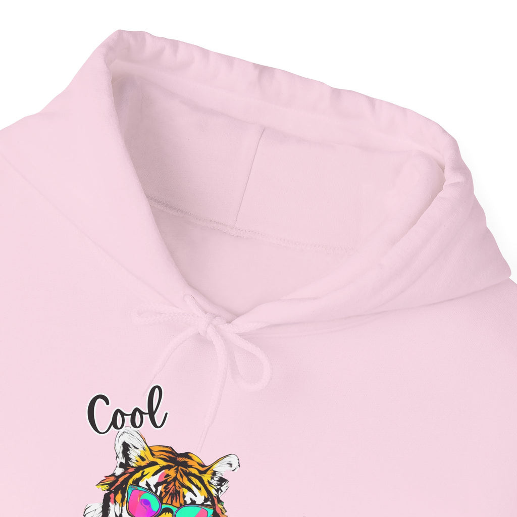 Cool Cat Hoodie — Colorful Sunglasses Tiger Graphic Sweatshirt