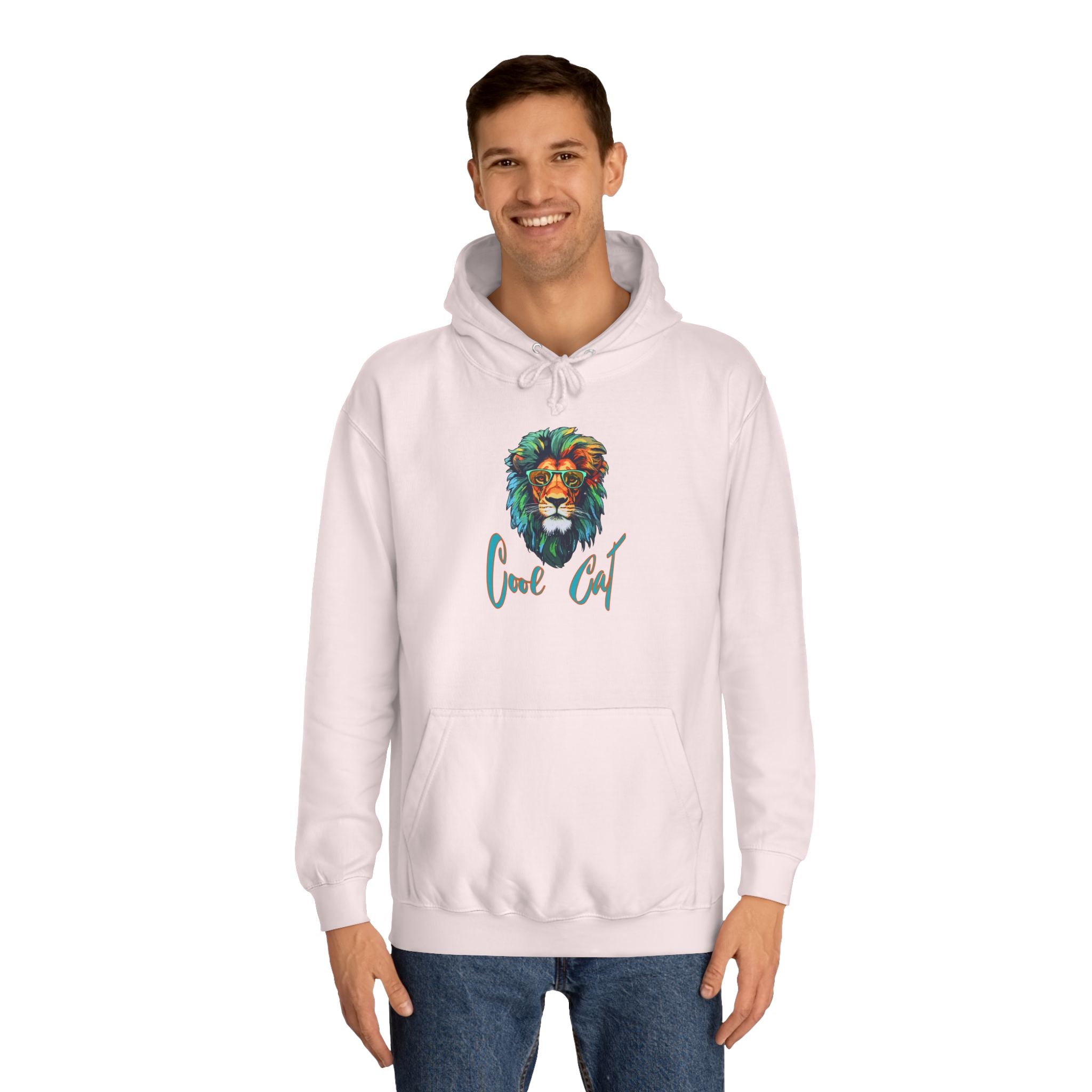 Lion Art Hoodie - 'Just Chill' Watercolor Lion Graphic Pullover