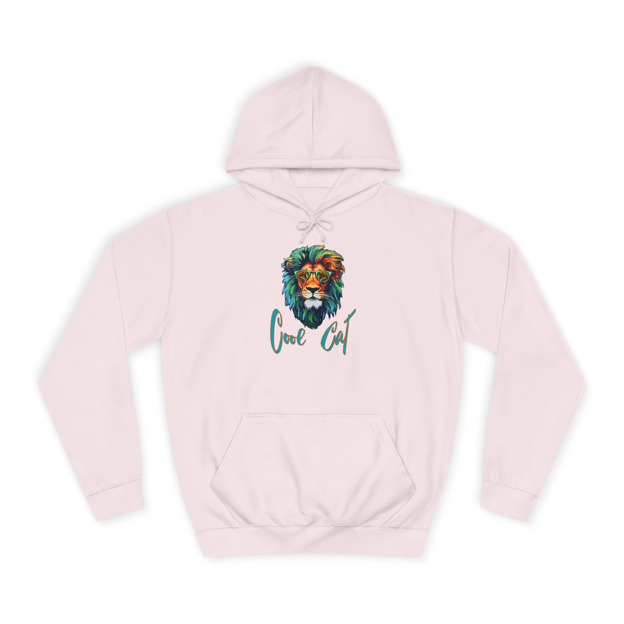 Lion Art Hoodie - 'Just Chill' Watercolor Lion Graphic Pullover
