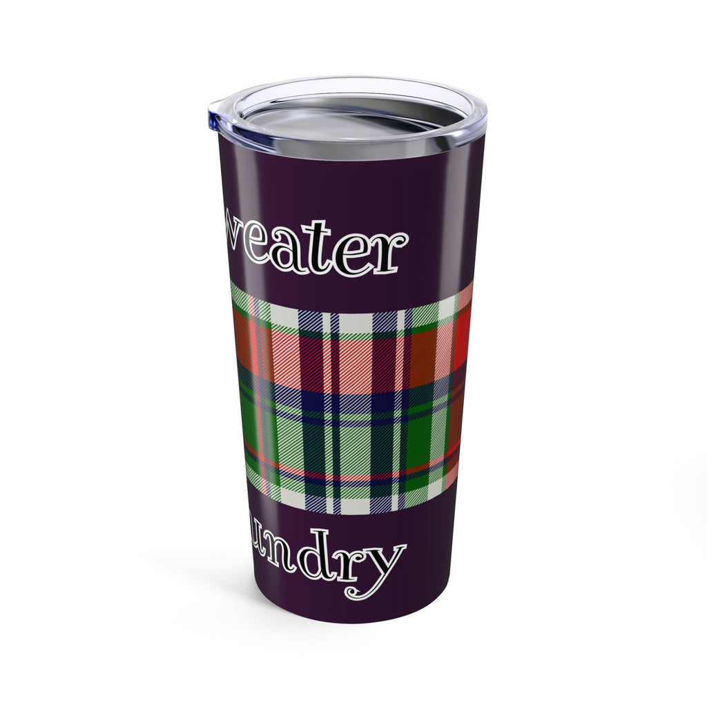 Copy of 20oz Holiday Knit Pattern Tumbler — Funny 'Ugly Sweater, No laundry' Travel Cup