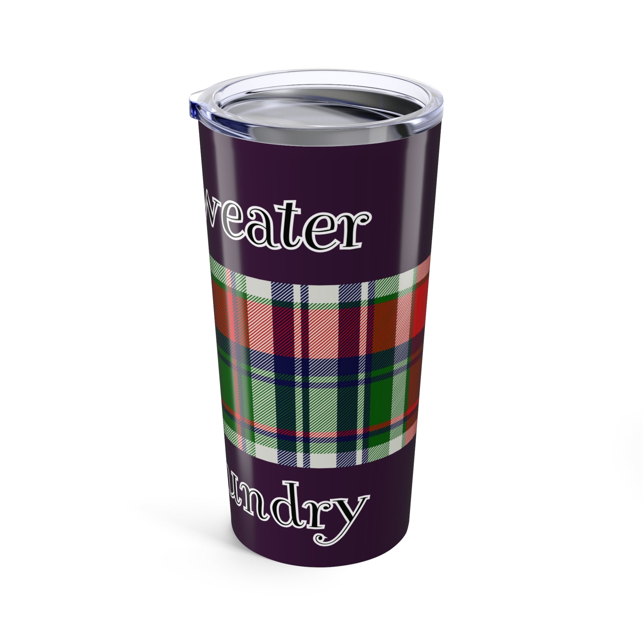 Copy of 20oz Holiday Knit Pattern Tumbler — Funny 'Ugly Sweater, No laundry' Travel Cup