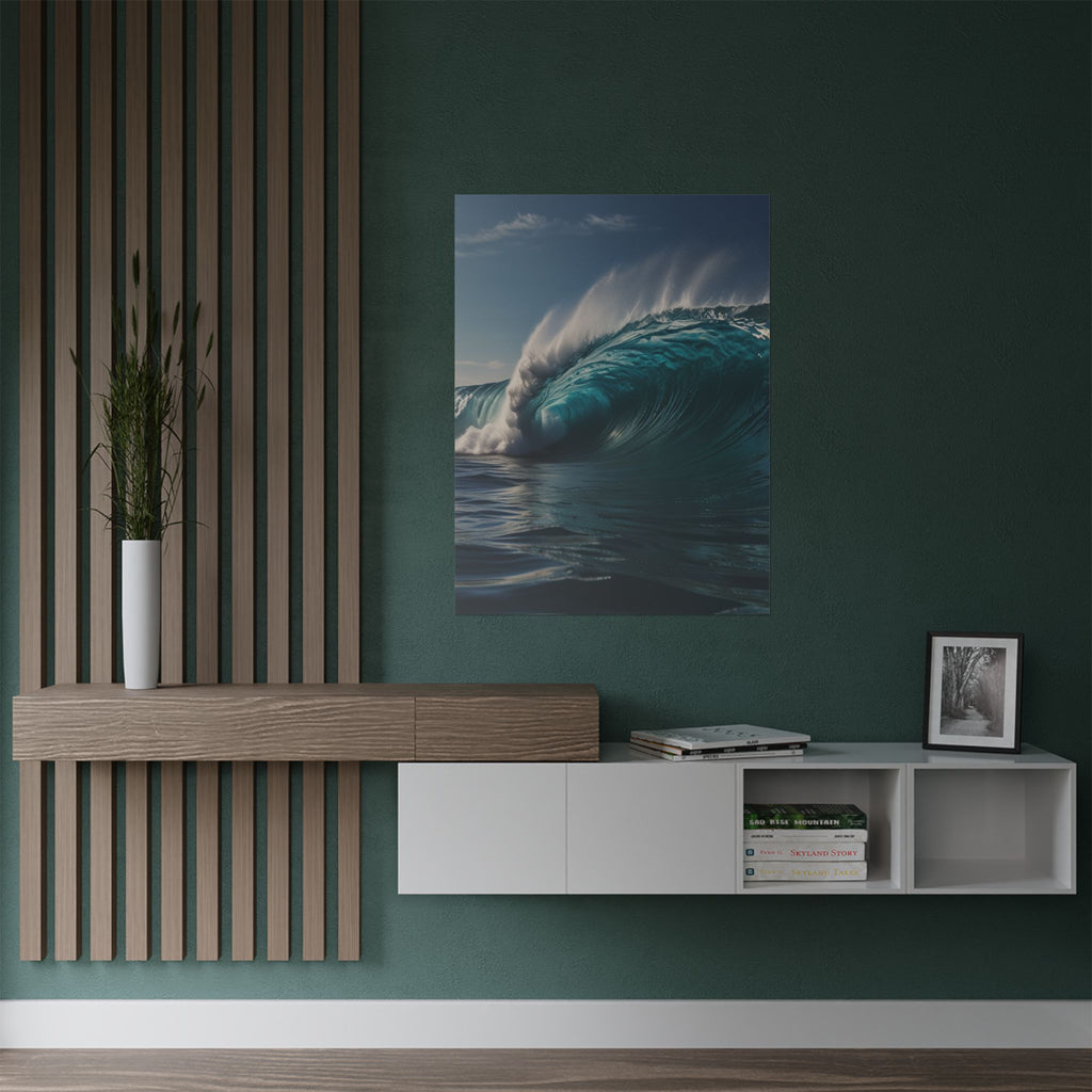Satin Poster — Ocean Wave Photography Wall Art (300gsm)