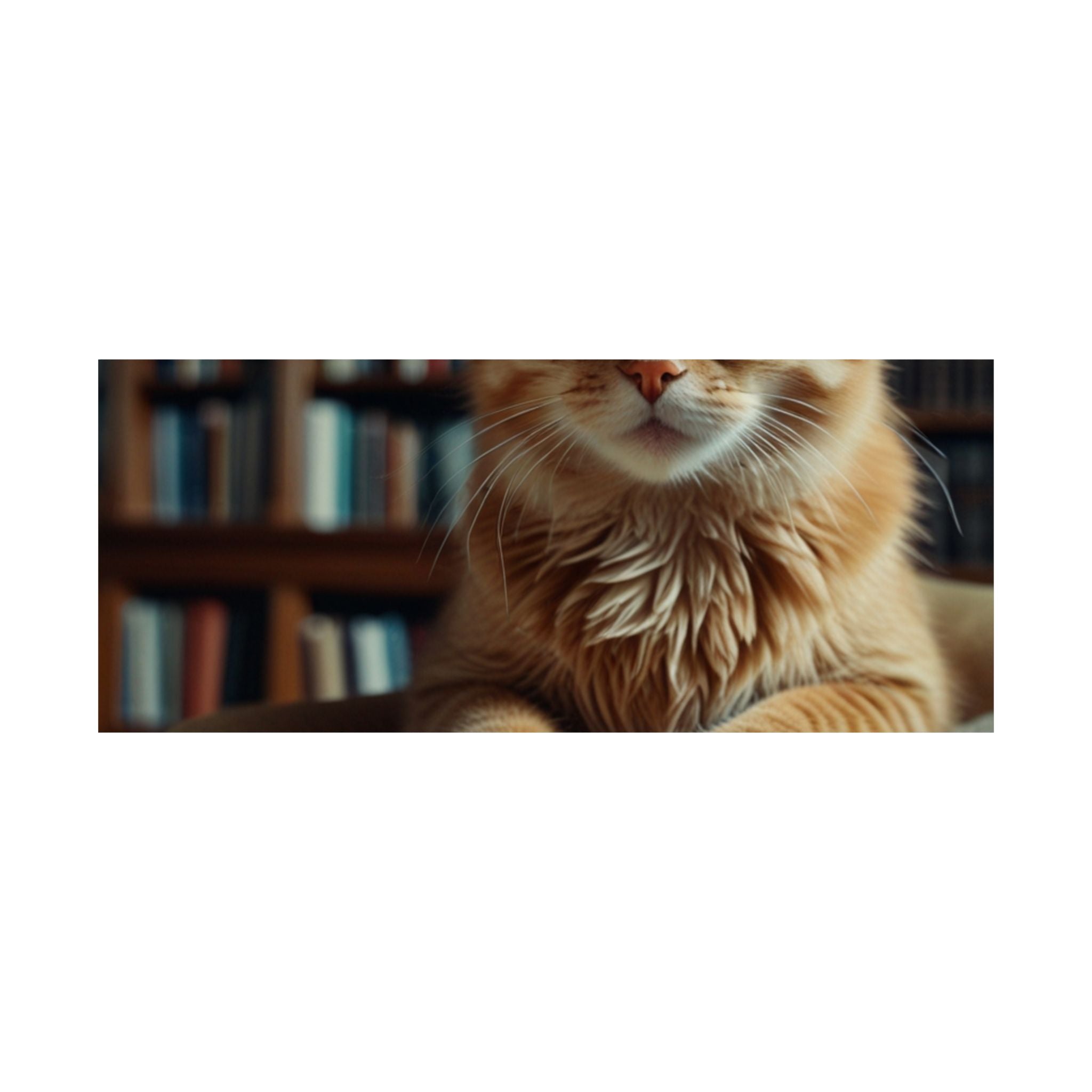 Cool Cat Reading Poster — Retro Sunglasses Cat Art Print (Satin Poster)