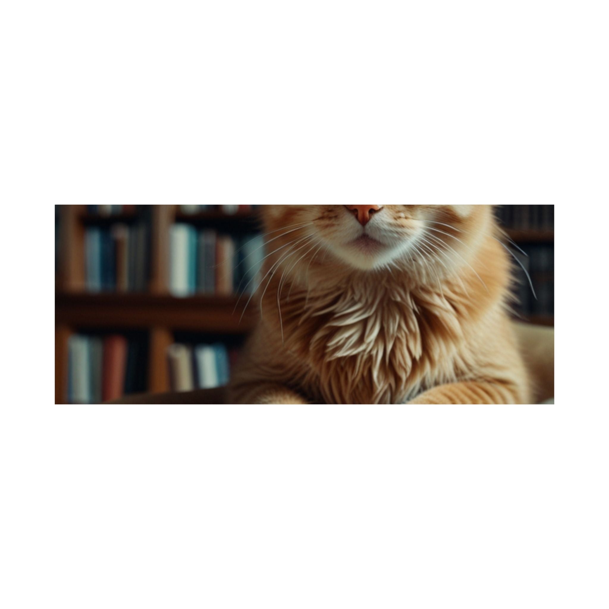 Cool Cat Reading Poster — Retro Sunglasses Cat Art Print (Satin Poster)