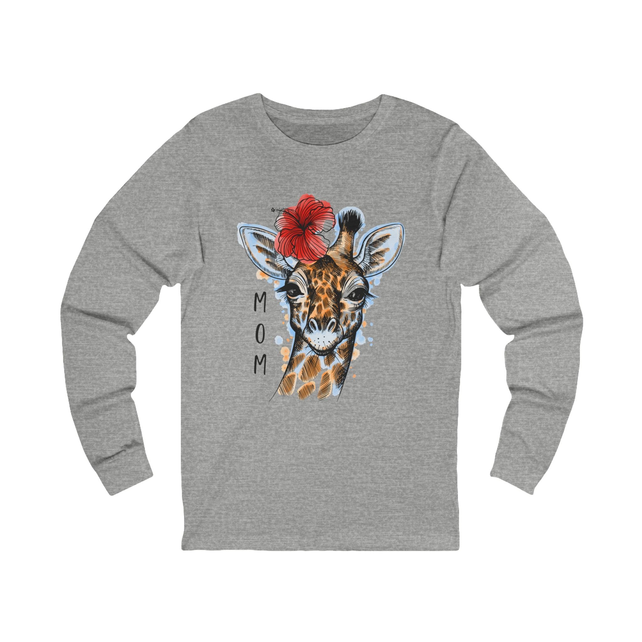 Giraffe Mom Unisex Long Sleeve Tee