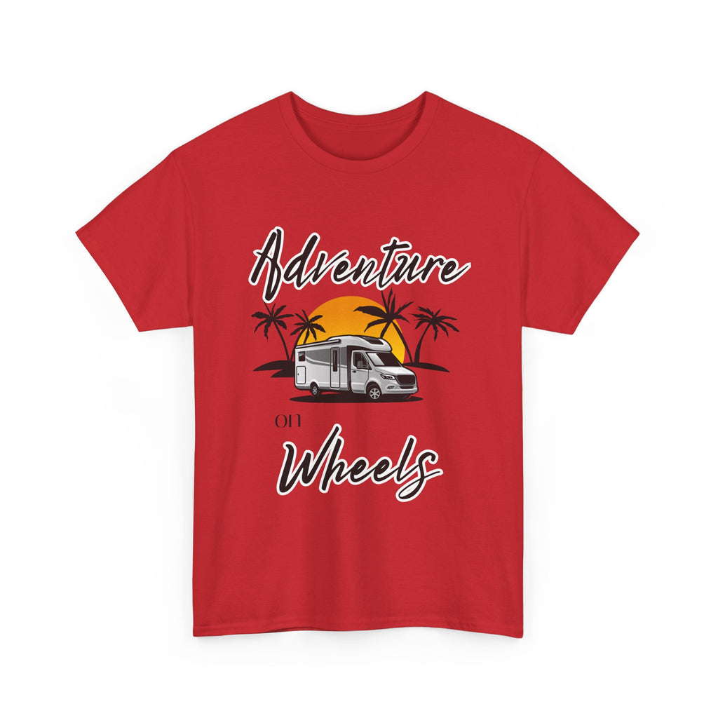 Adventure on Wheels RV T-shirt RV Gift Unisex Heavy Cotton Tee