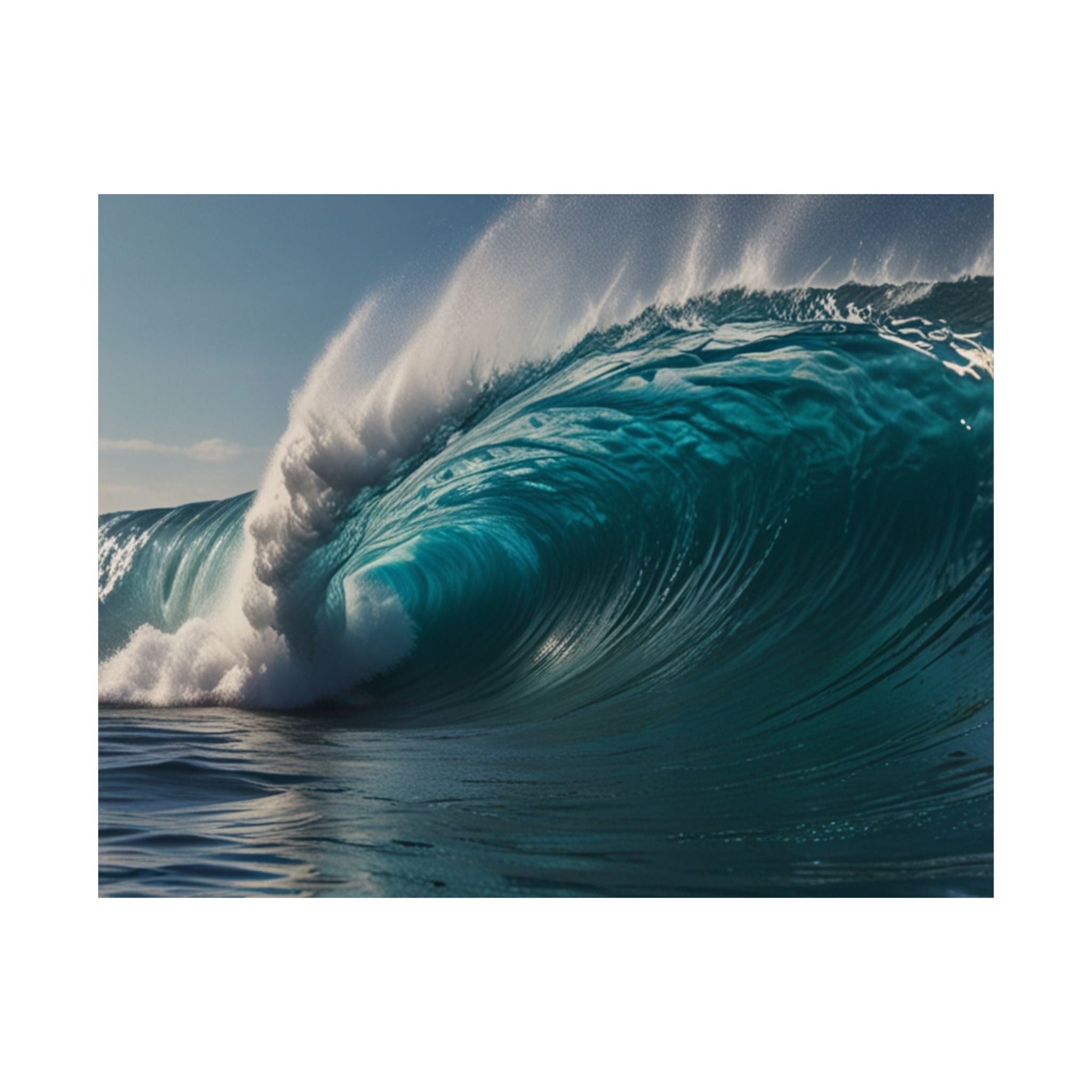 Satin Poster — Ocean Wave Photography Wall Art (300gsm)