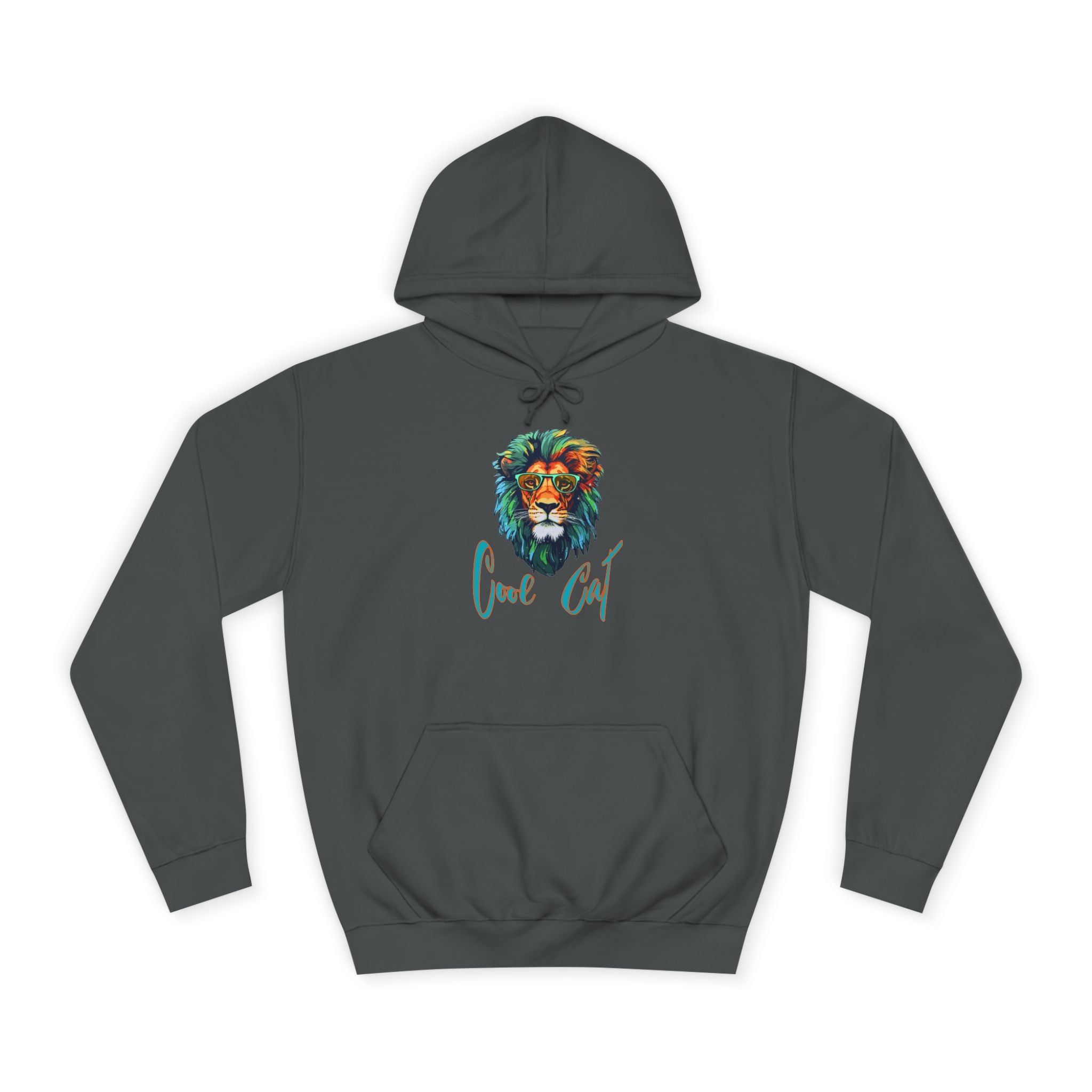 Lion Art Hoodie - 'Just Chill' Watercolor Lion Graphic Pullover