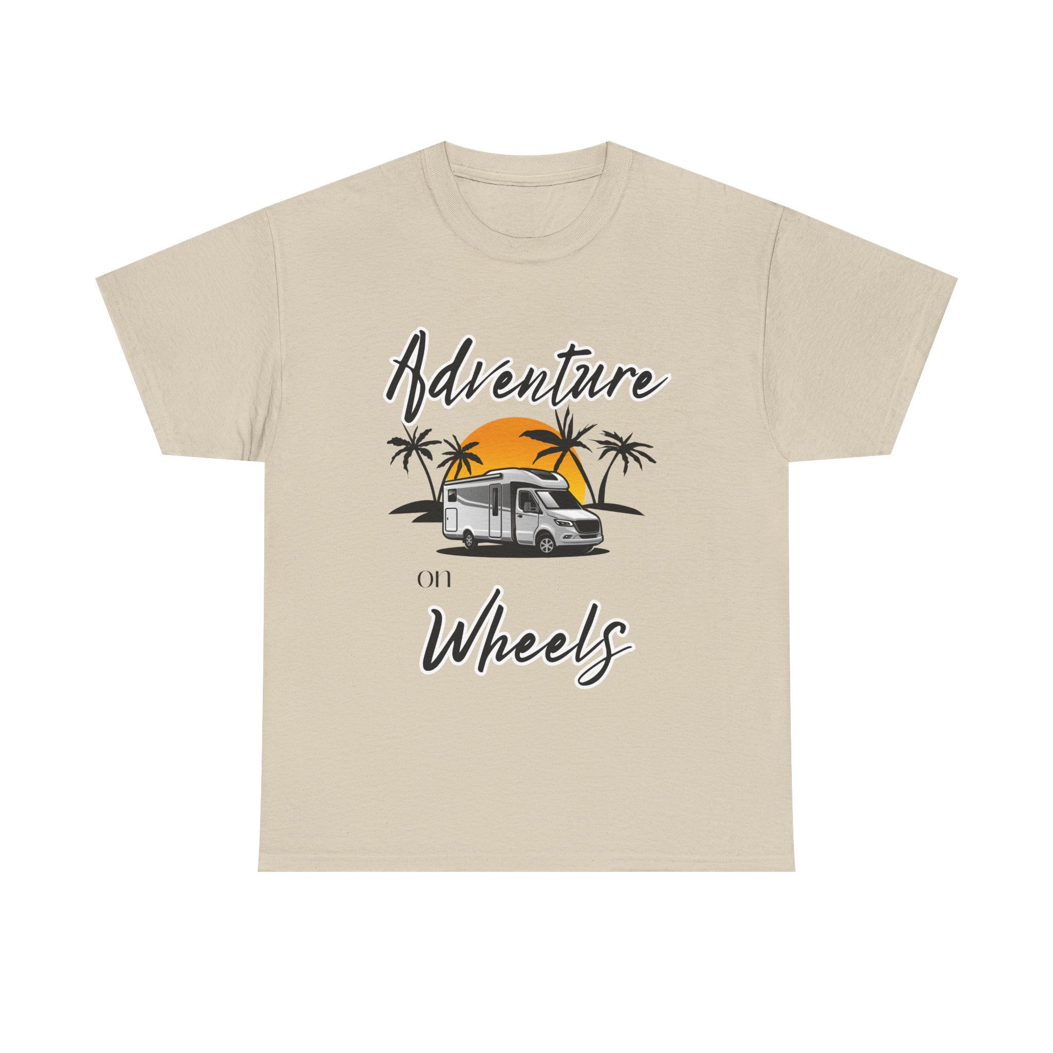 Adventure on Wheels RV T-shirt RV Gift Unisex Heavy Cotton Tee
