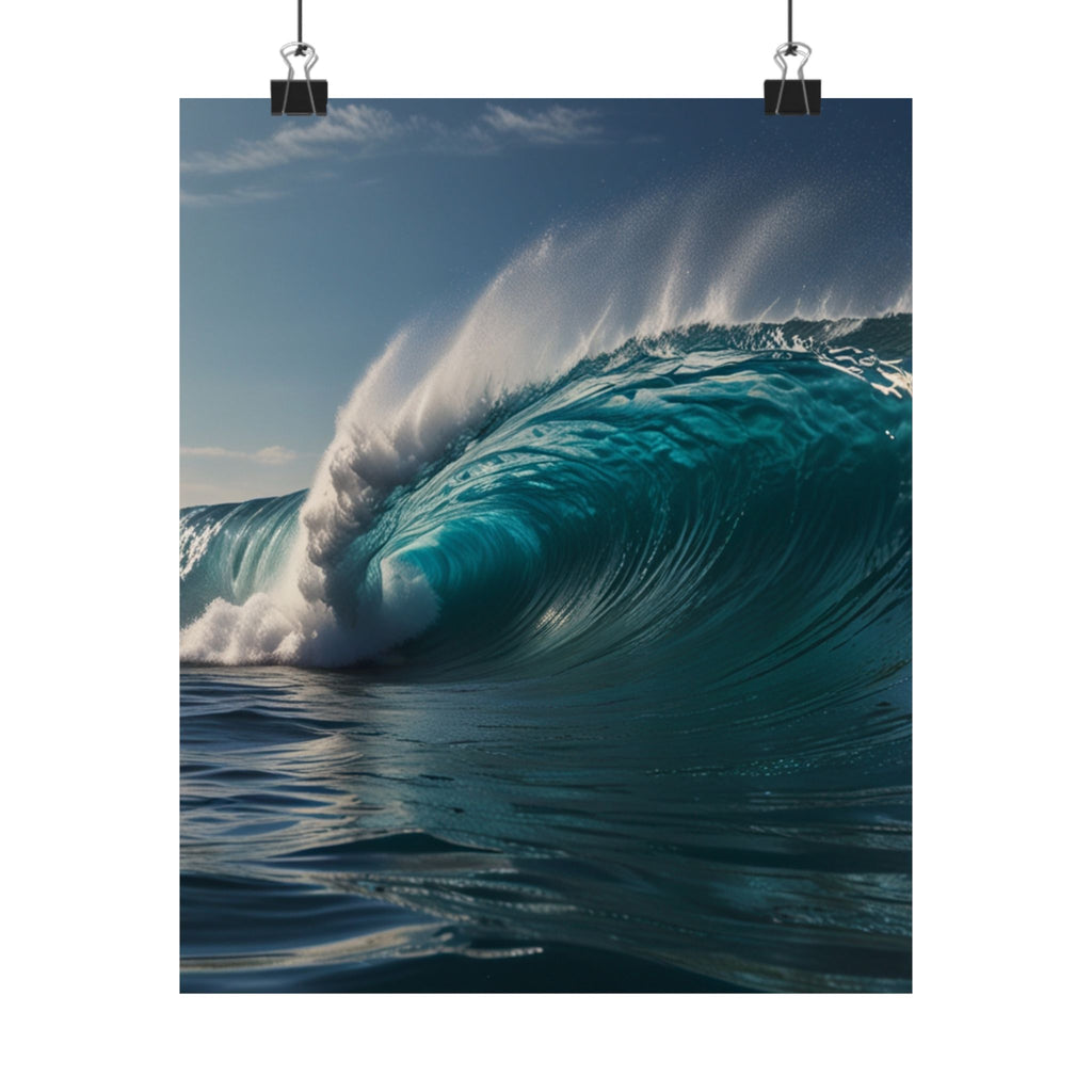 Satin Poster — Ocean Wave Photography Wall Art (300gsm)
