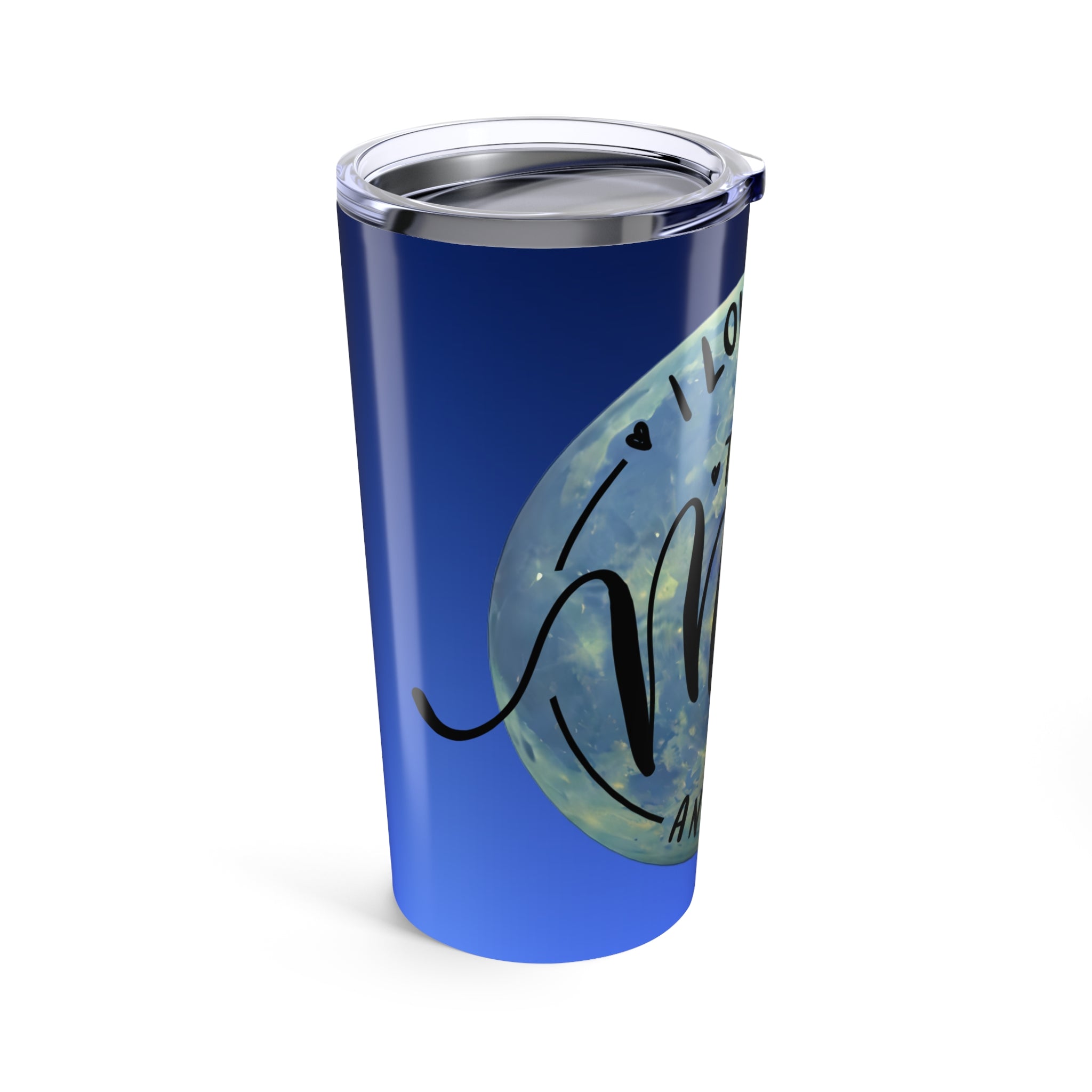 20oz Insulated Tumbler — "I Love You to the Moon and Back" Galaxy Design