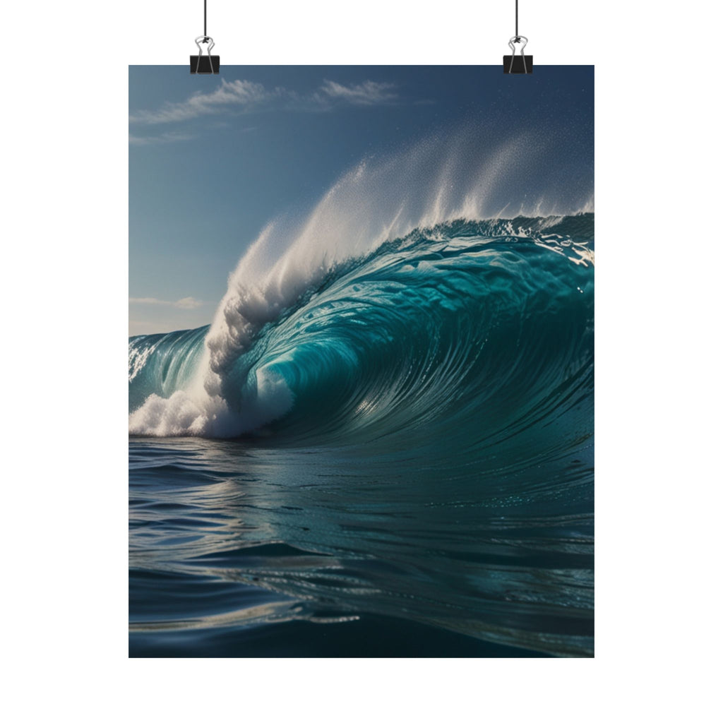 Satin Poster — Ocean Wave Photography Wall Art (300gsm)