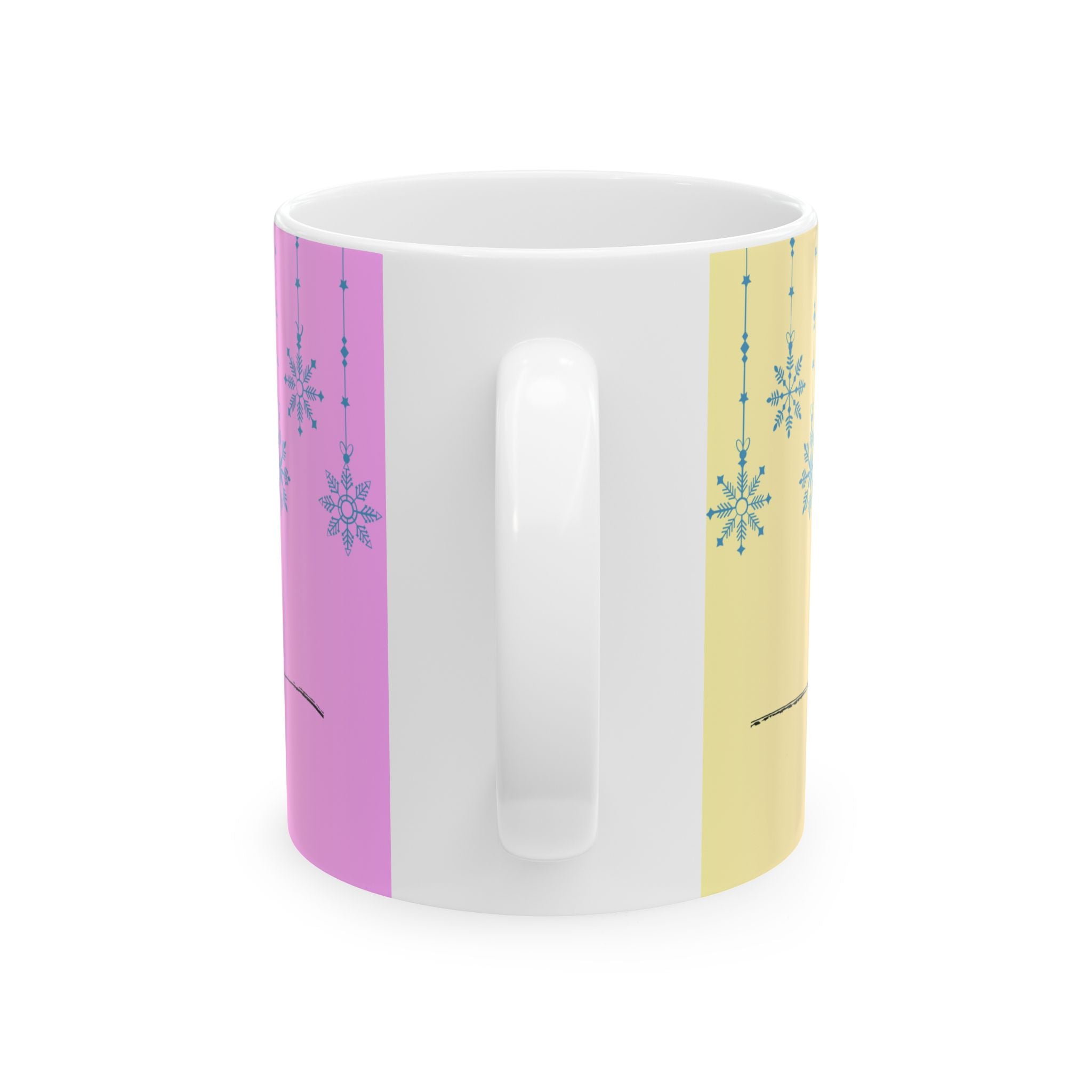 Blessed Pastel Snowflake Ceramic Mug – Inspirational Coffee Cup (11oz, 15oz)