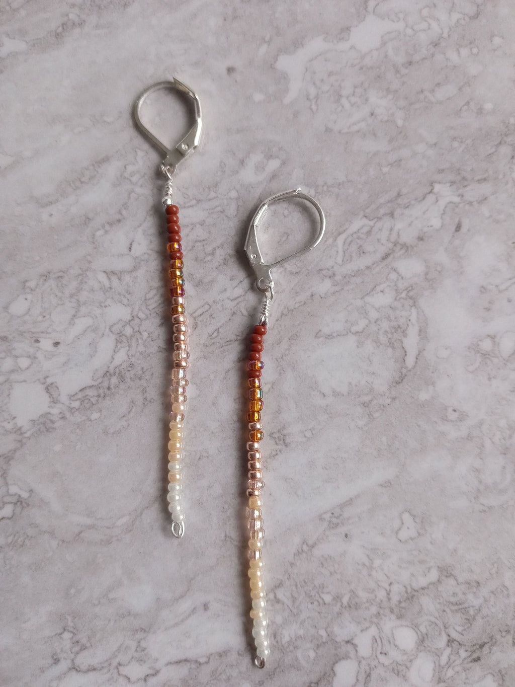 Handmade Beaded Glass Seed Earrings – Boho Minimalist Jewelry, Lightweight & Dainty Gift for Women